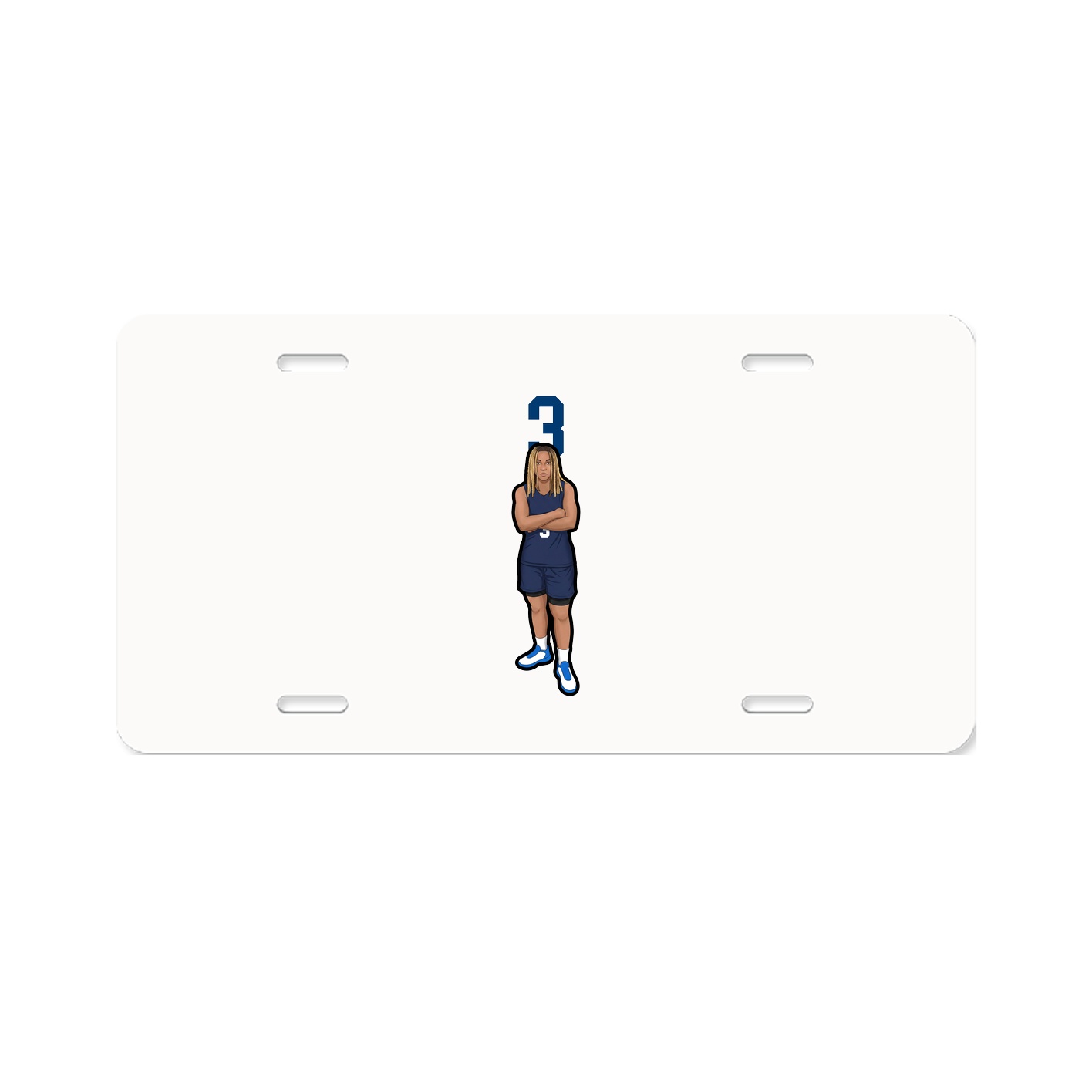 License Plate — Number Top in Classic