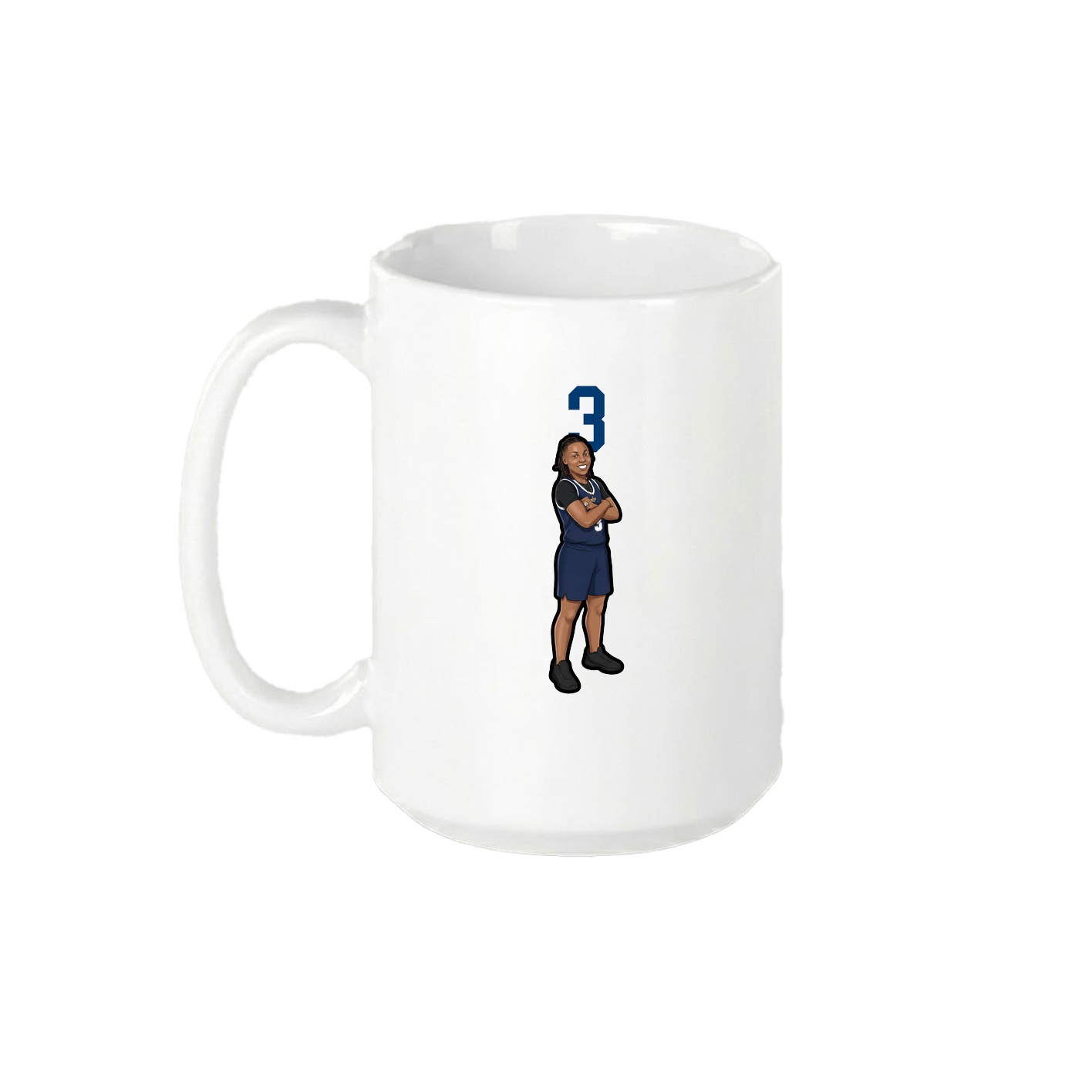 15oz Coffee Mug — Number Top in White