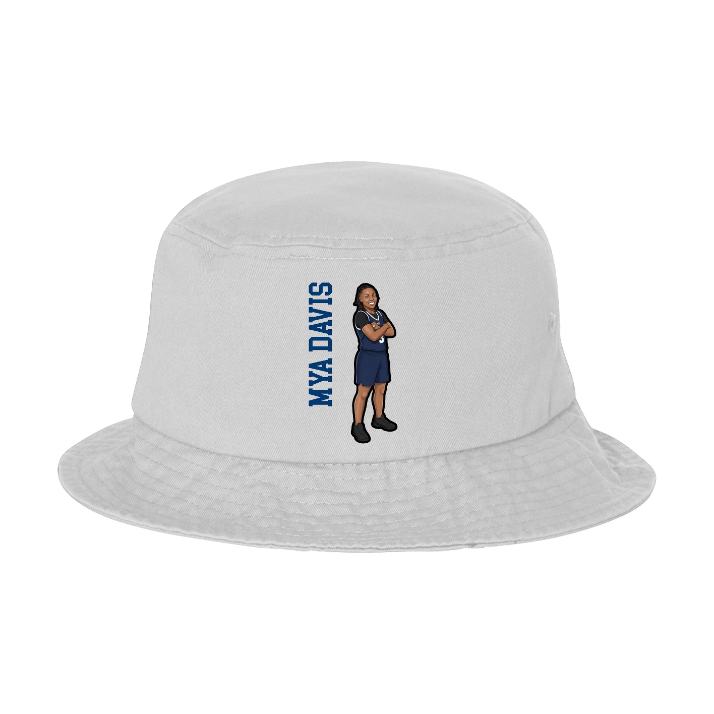 Bucket Cap — Name Vertical in White
