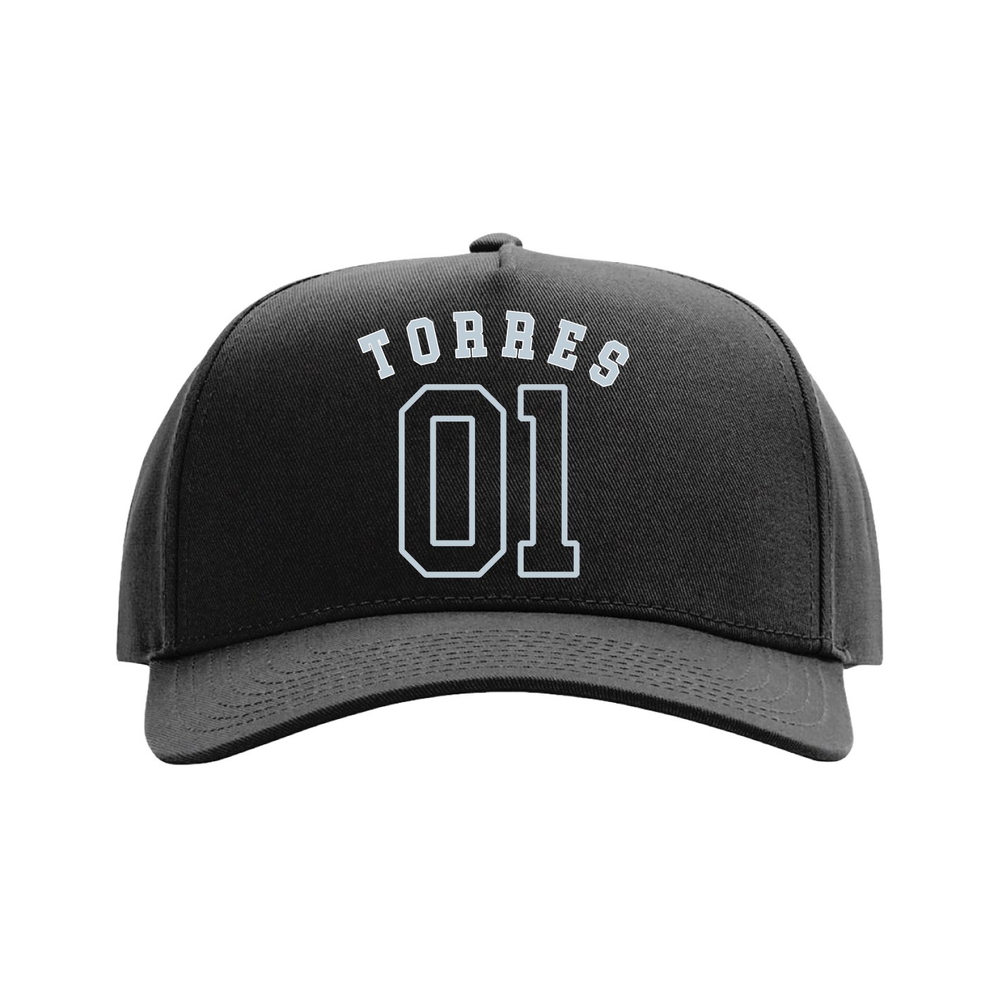 Full Fabric Five-Panel Champ Cap — Shirsey Arch in Black