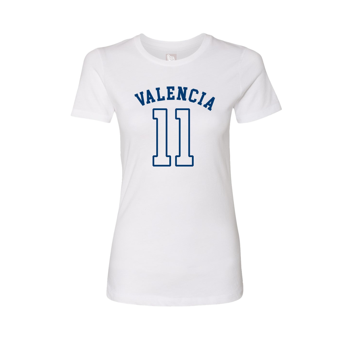 Fitted Women's Tee — Shirsey Arch in White