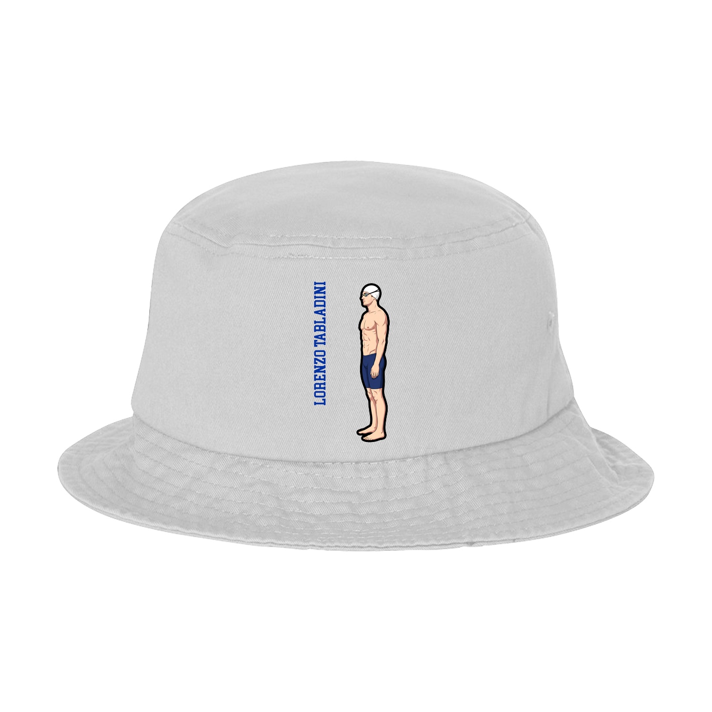 Bucket Cap — Name Vertical in White