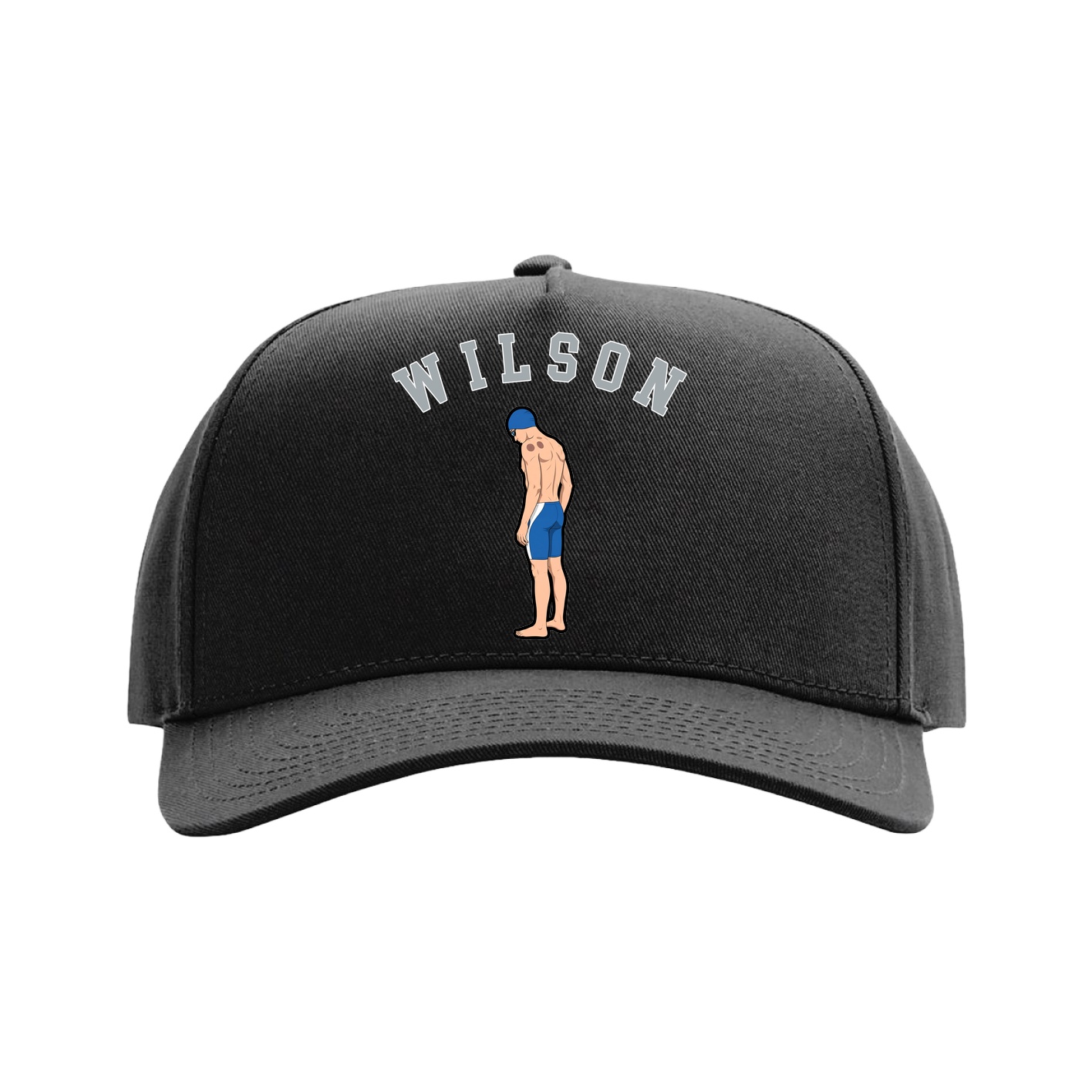 Full Fabric Five-Panel Champ Cap — Shirsey Arch in Black