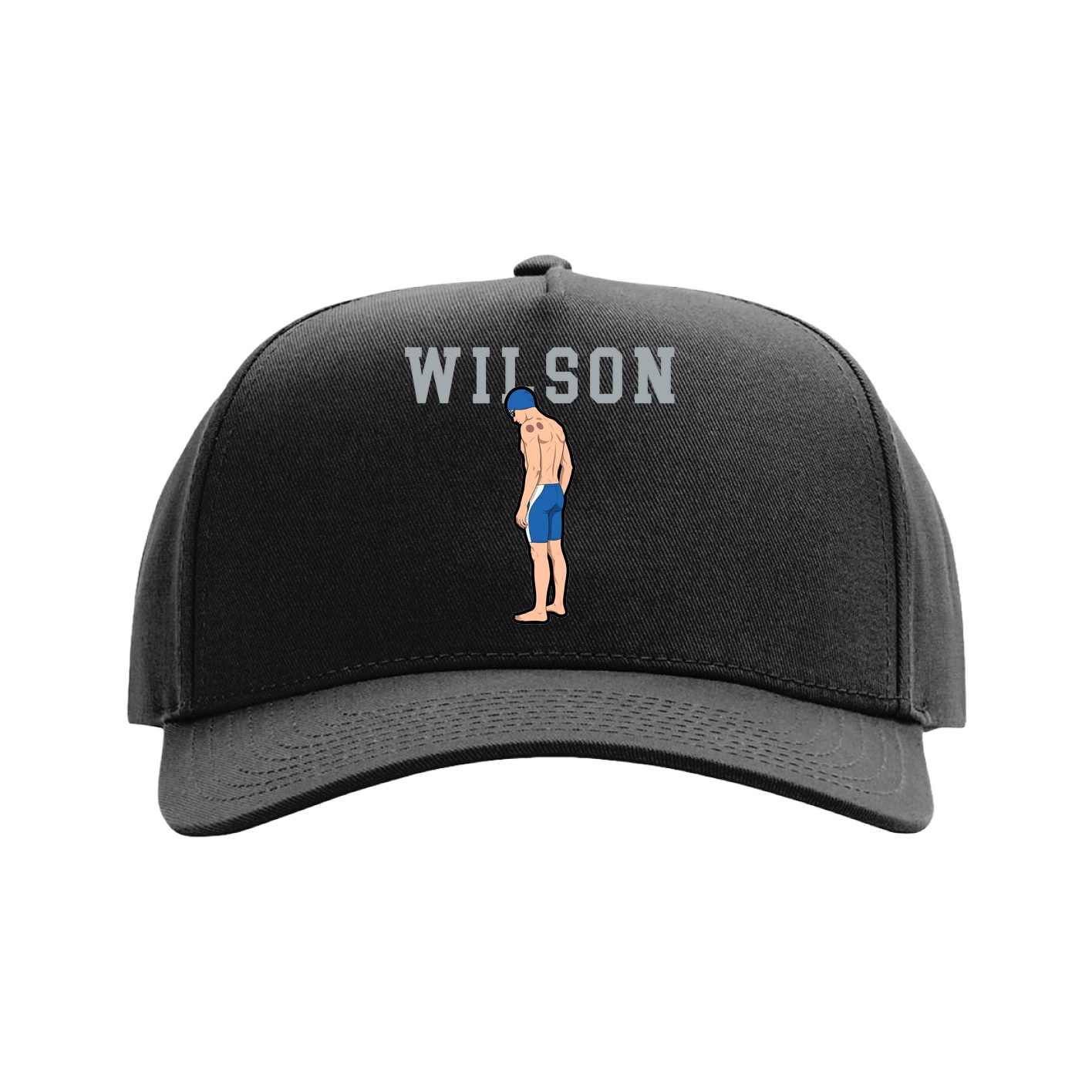 Full Fabric Five-Panel Champ Cap — Shirsey in Black