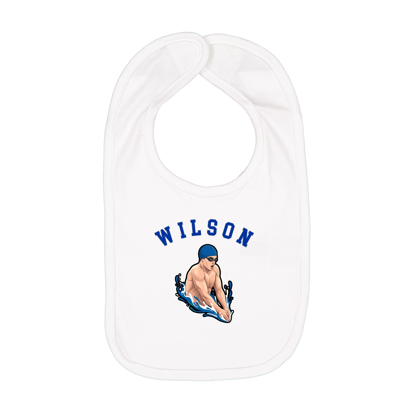 Infant Bib — Shirsey Arch in White