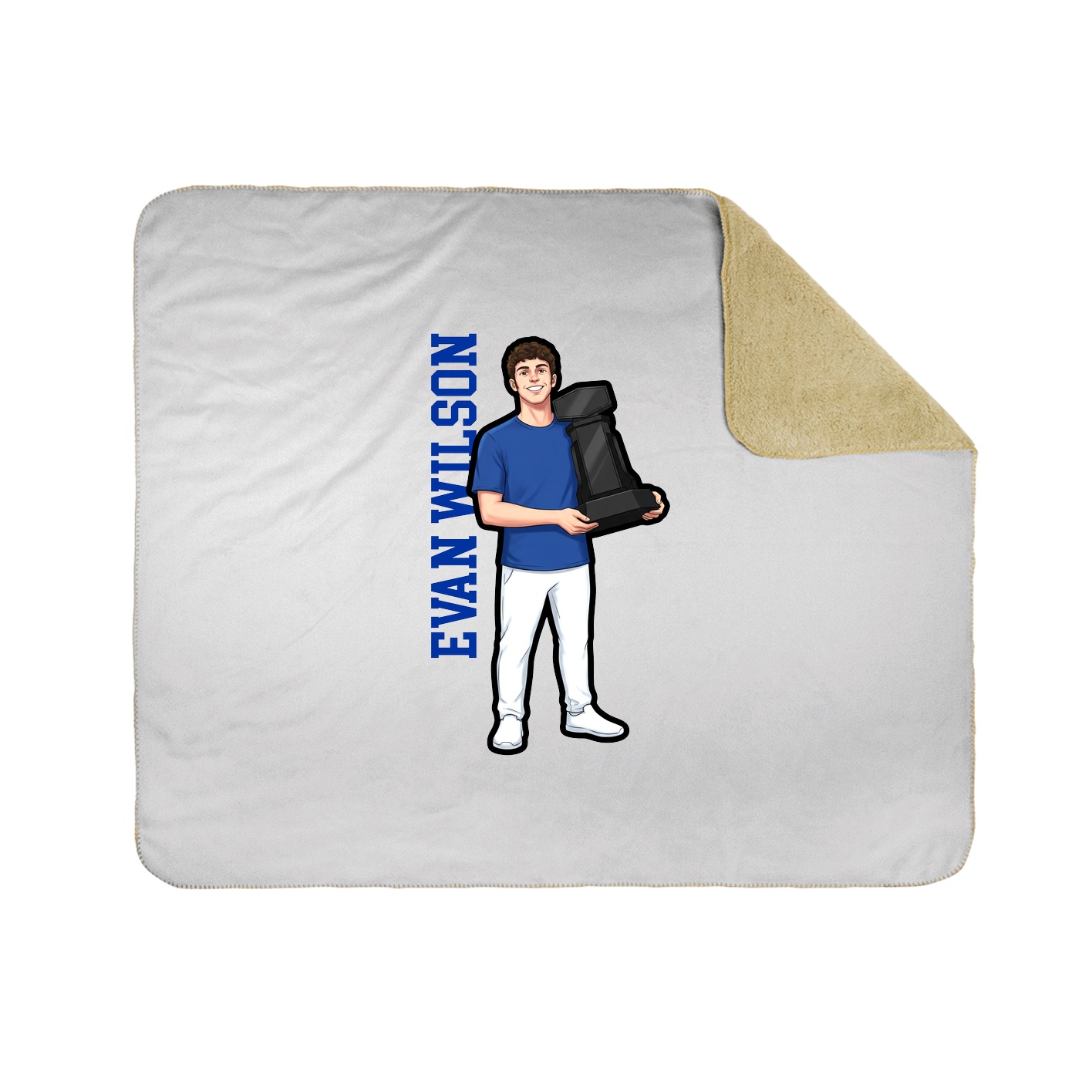50x60 Sherpa Lined Throw Blanket