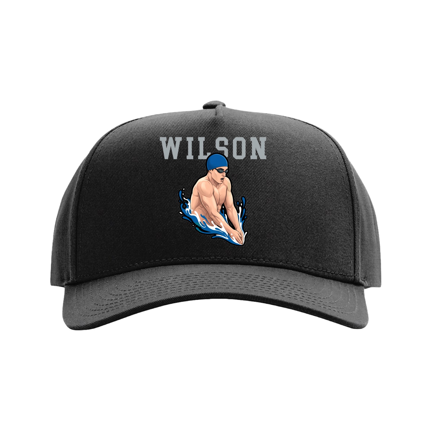 Full Fabric Five-Panel Champ Cap — Shirsey in Black