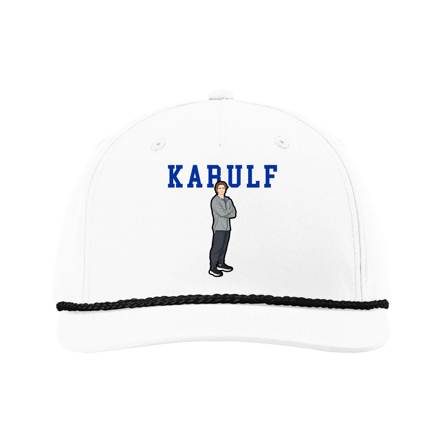 Five-Panel Classic Rope Cap — Shirsey in White