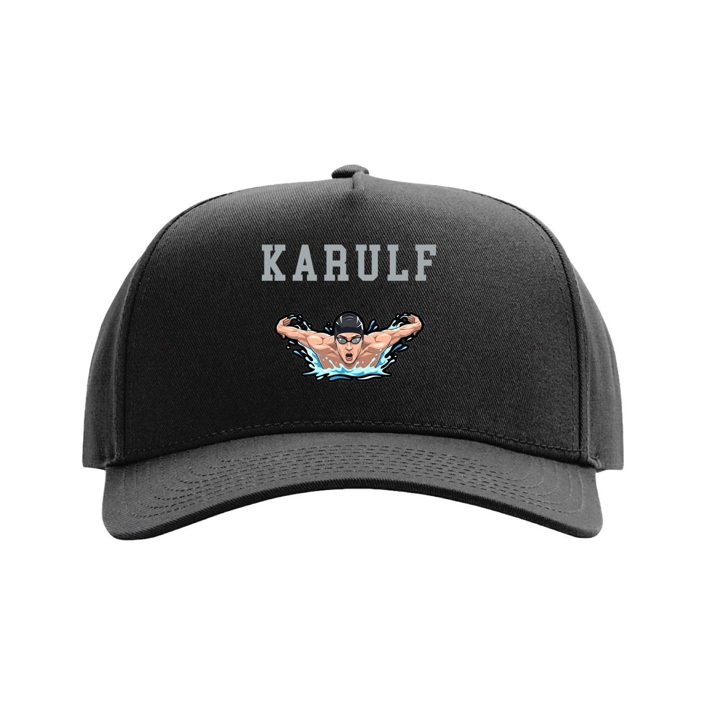 Full Fabric Five-Panel Champ Cap — Shirsey in Black
