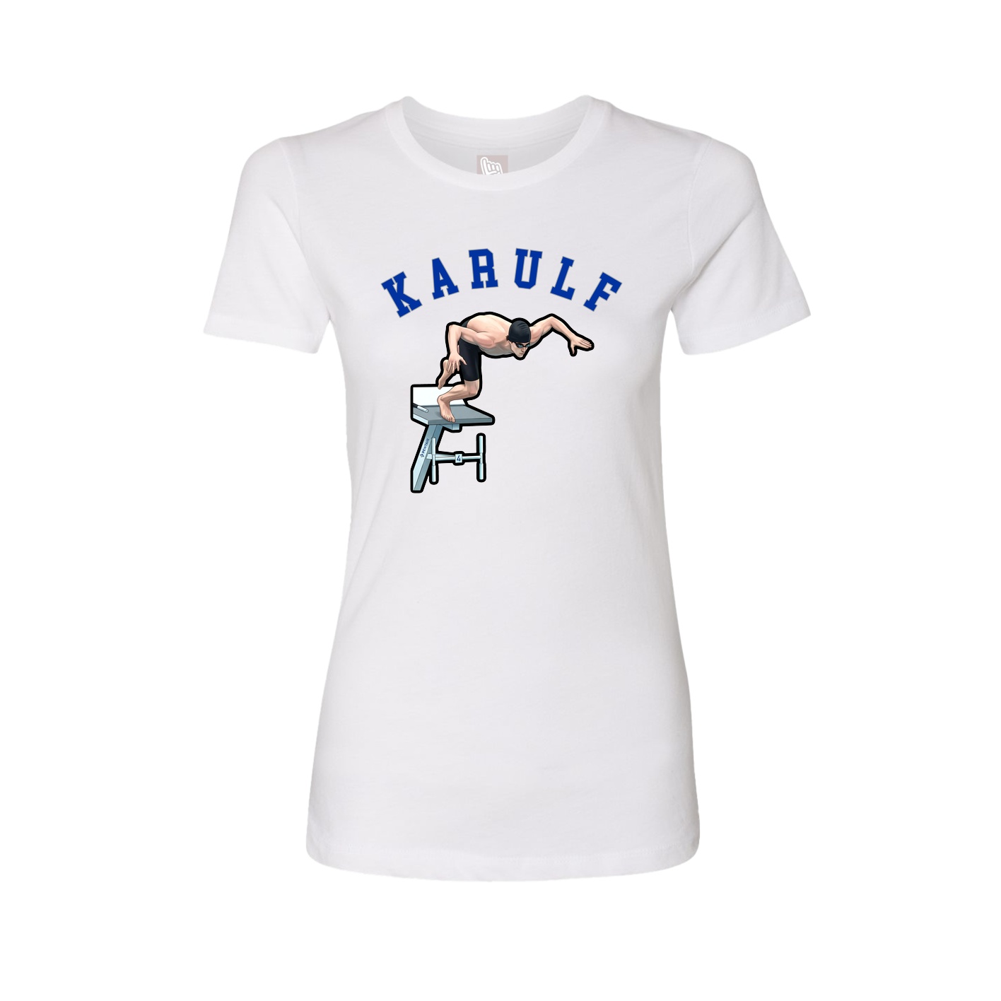 Fitted Women's Tee — Shirsey Arch in White