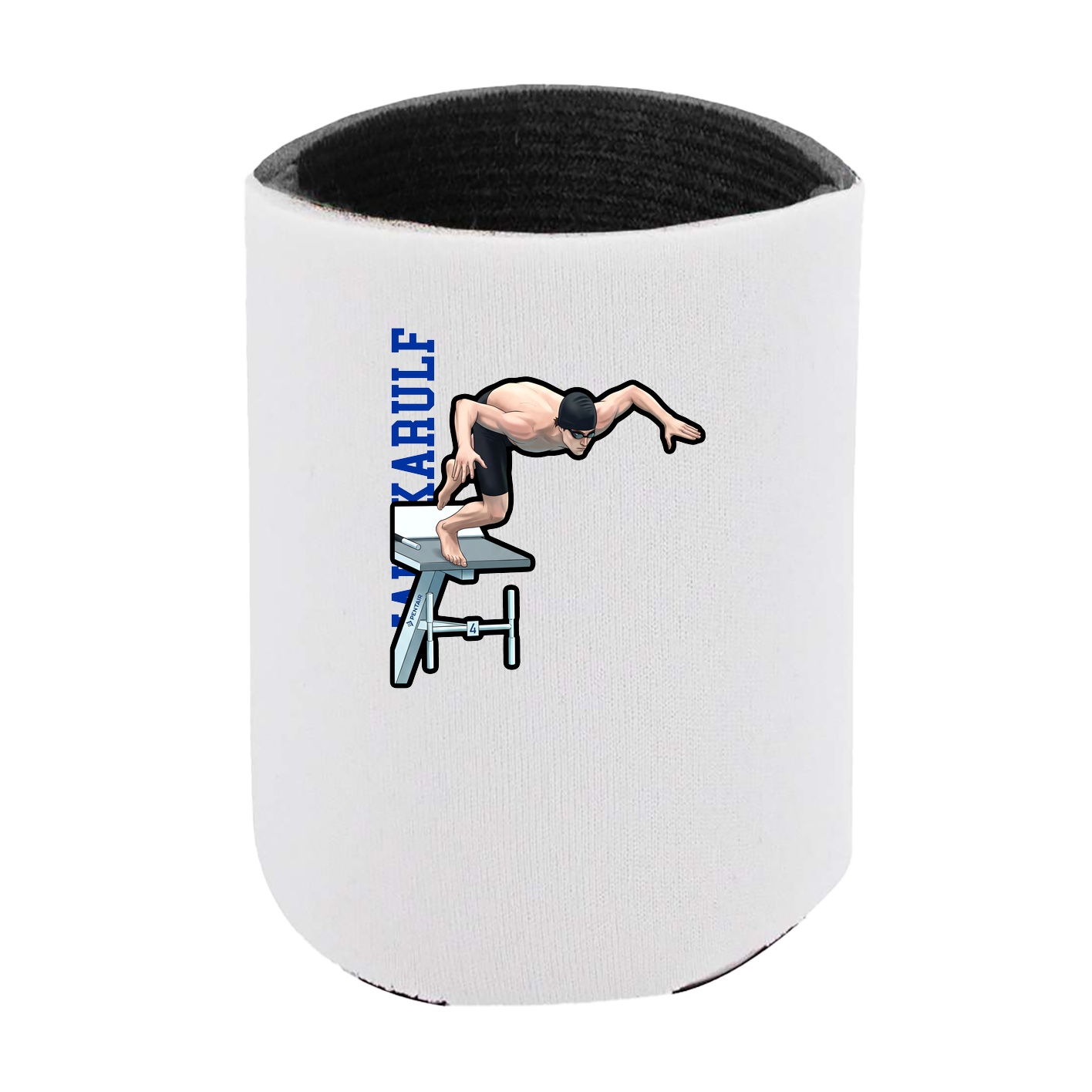 Can Holder — Name Vertical in White