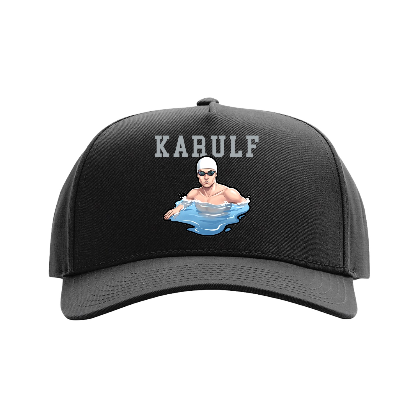 Full Fabric Five-Panel Champ Cap — Shirsey in Black