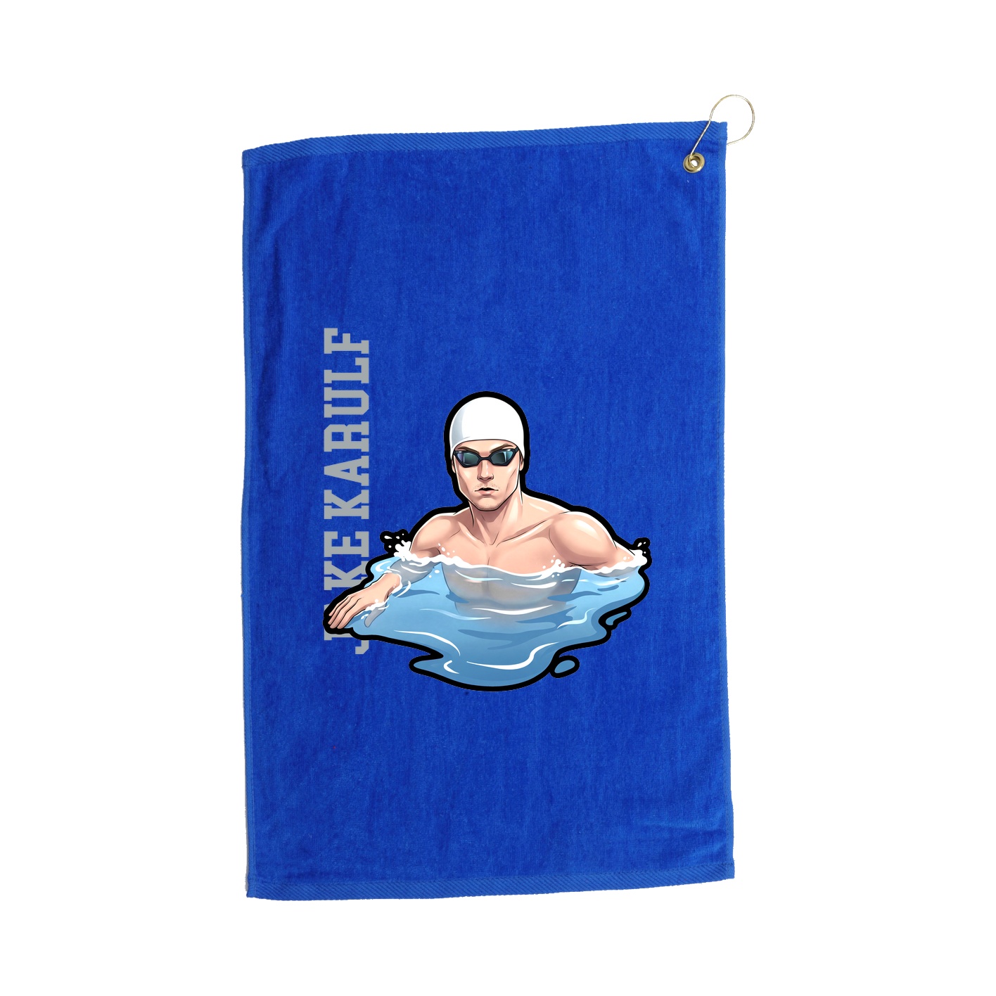 Golf Towel — Name Vertical in Royal