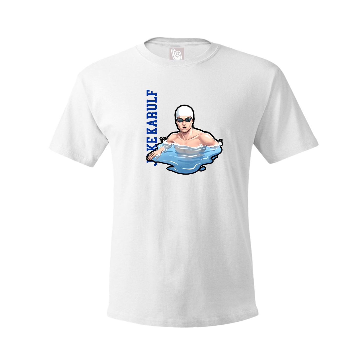 Youth Tee — Name Vertical in White