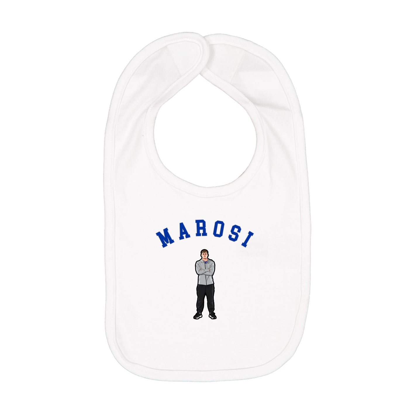 Infant Bib — Shirsey Arch in White