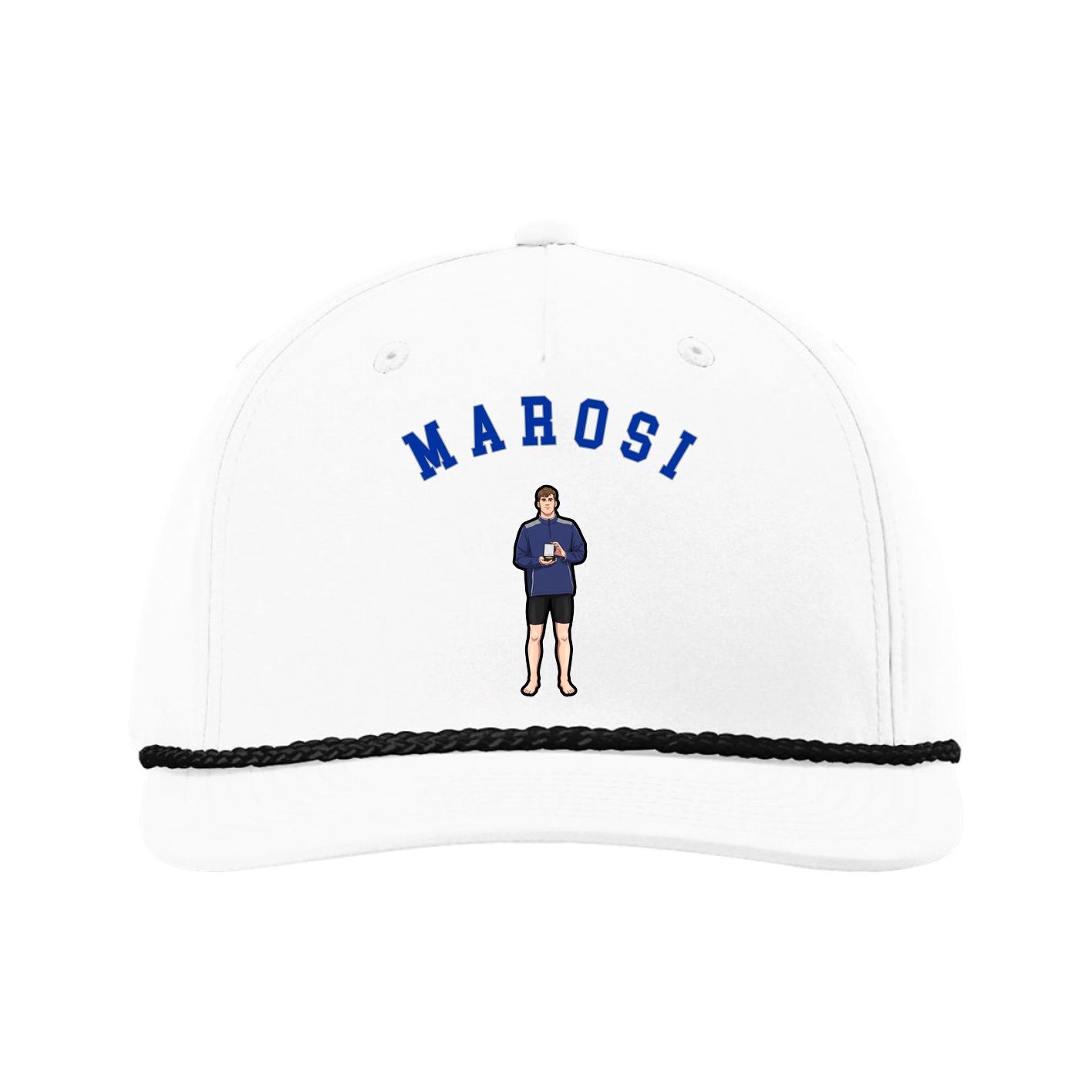 Five-Panel Classic Rope Cap — Shirsey Arch in White