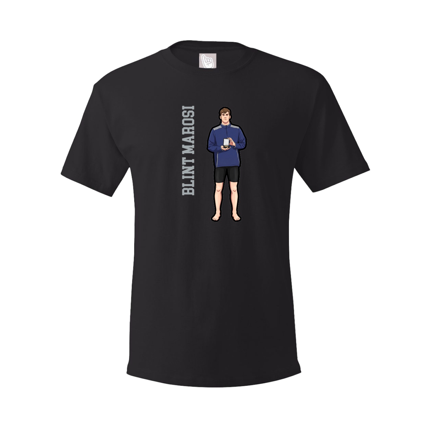 Tee — Name Vertical in Black
