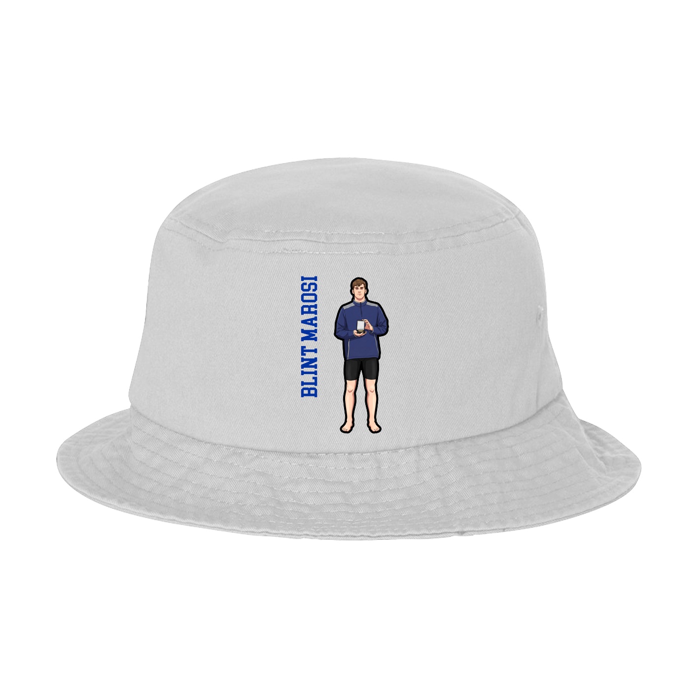 Bucket Cap — Name Vertical in White