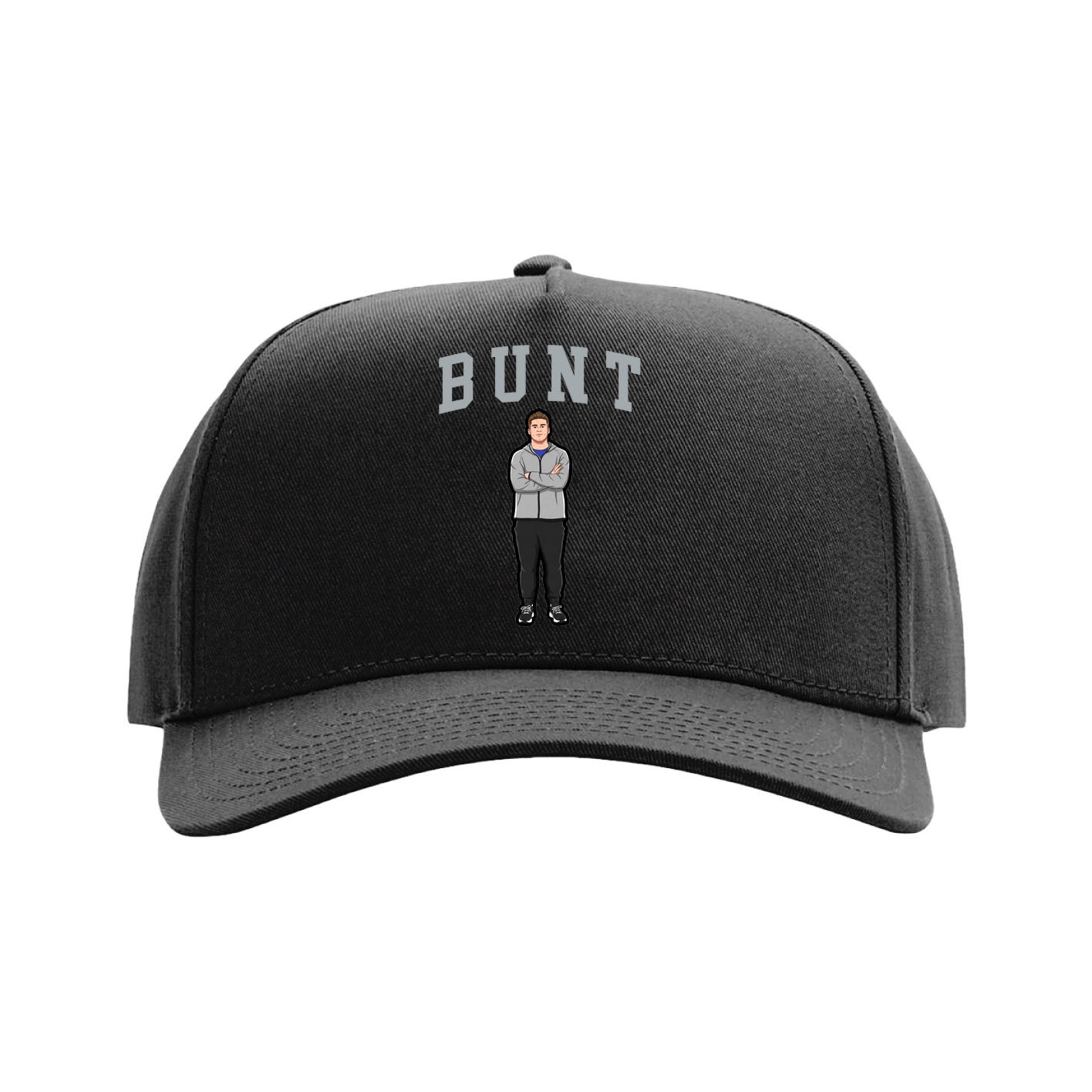 Full Fabric Five-Panel Champ Cap — Shirsey in Black
