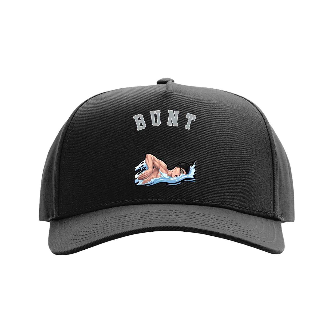 Full Fabric Five-Panel Champ Cap — Shirsey Arch in Black