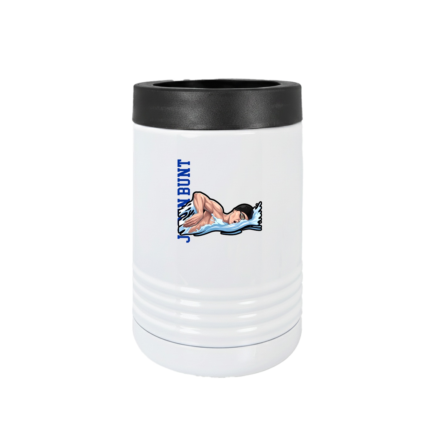 Beverage Holder — Name Vertical in White