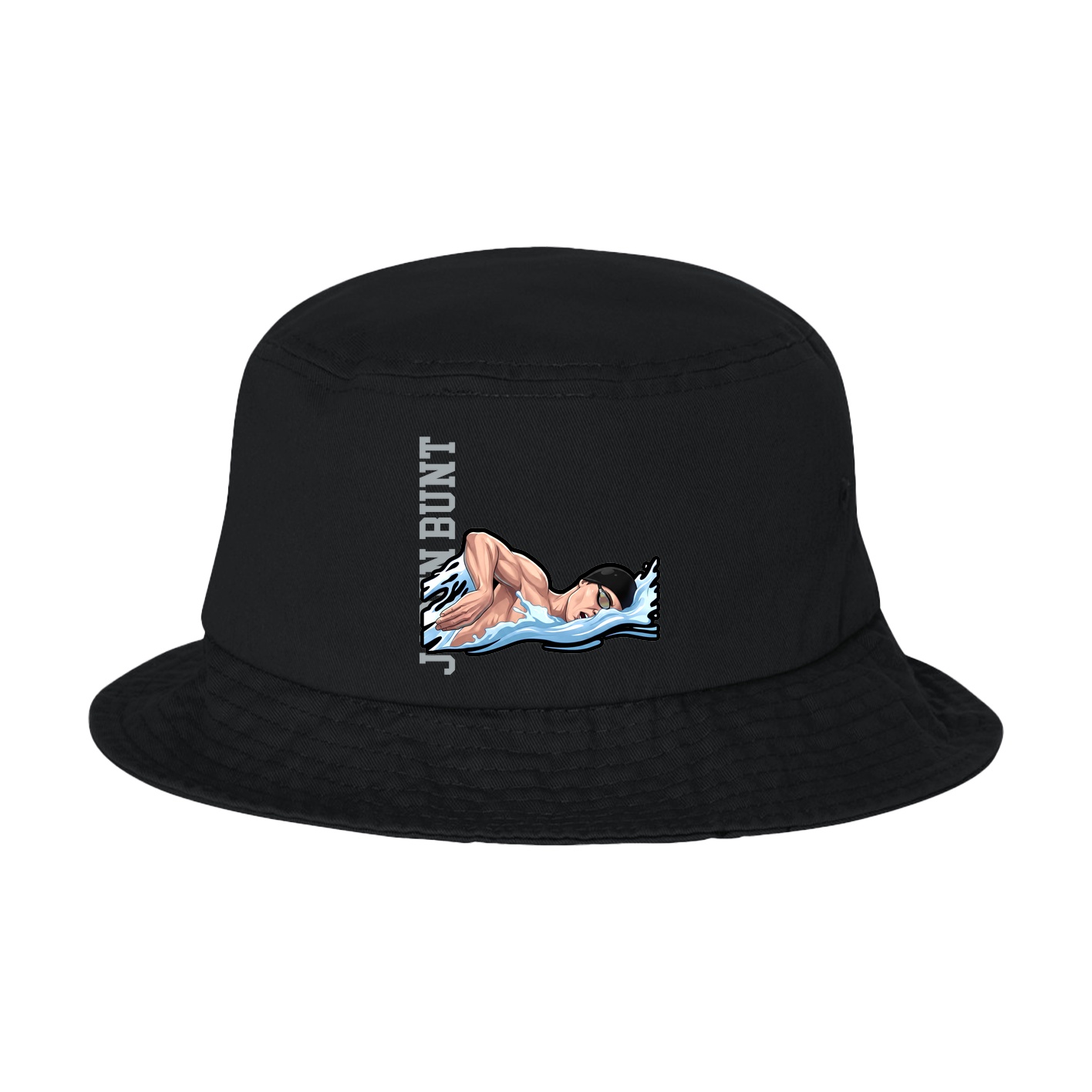 Bucket Cap — Name Vertical in Black