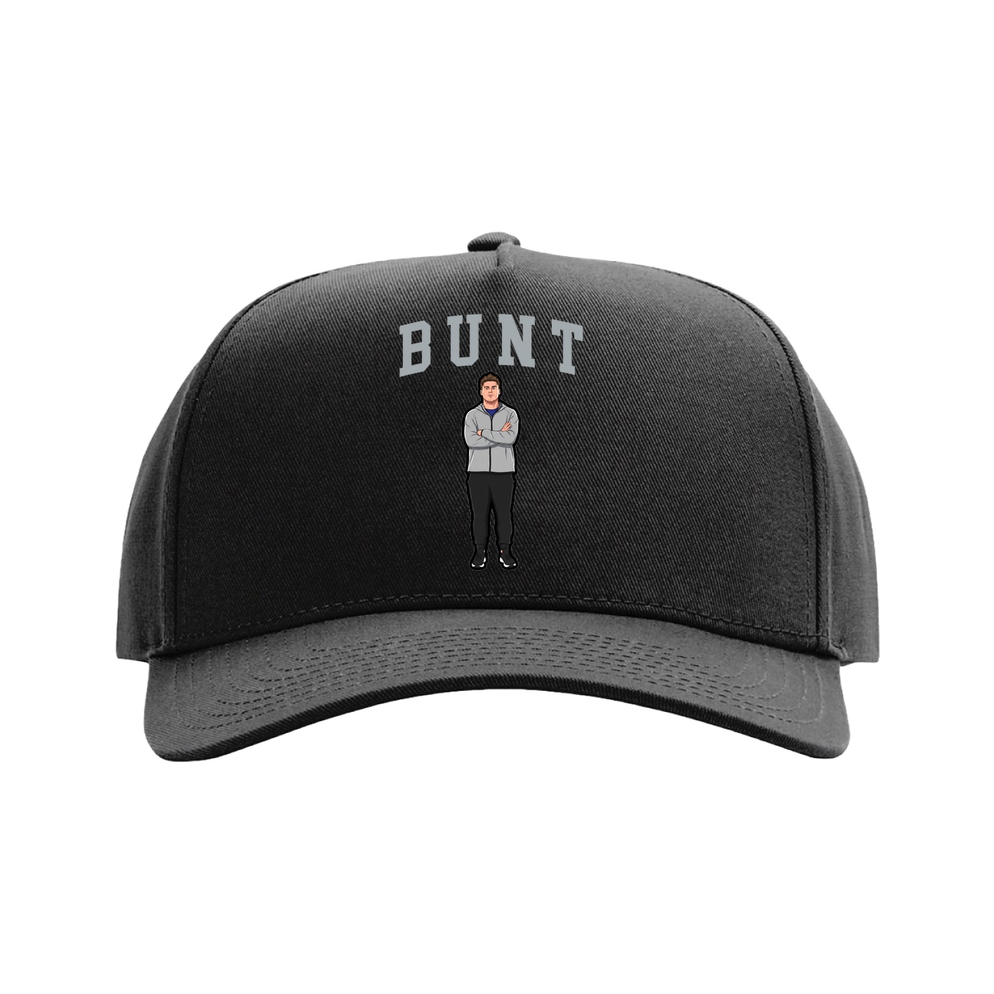 Full Fabric Five-Panel Champ Cap — Shirsey in Black