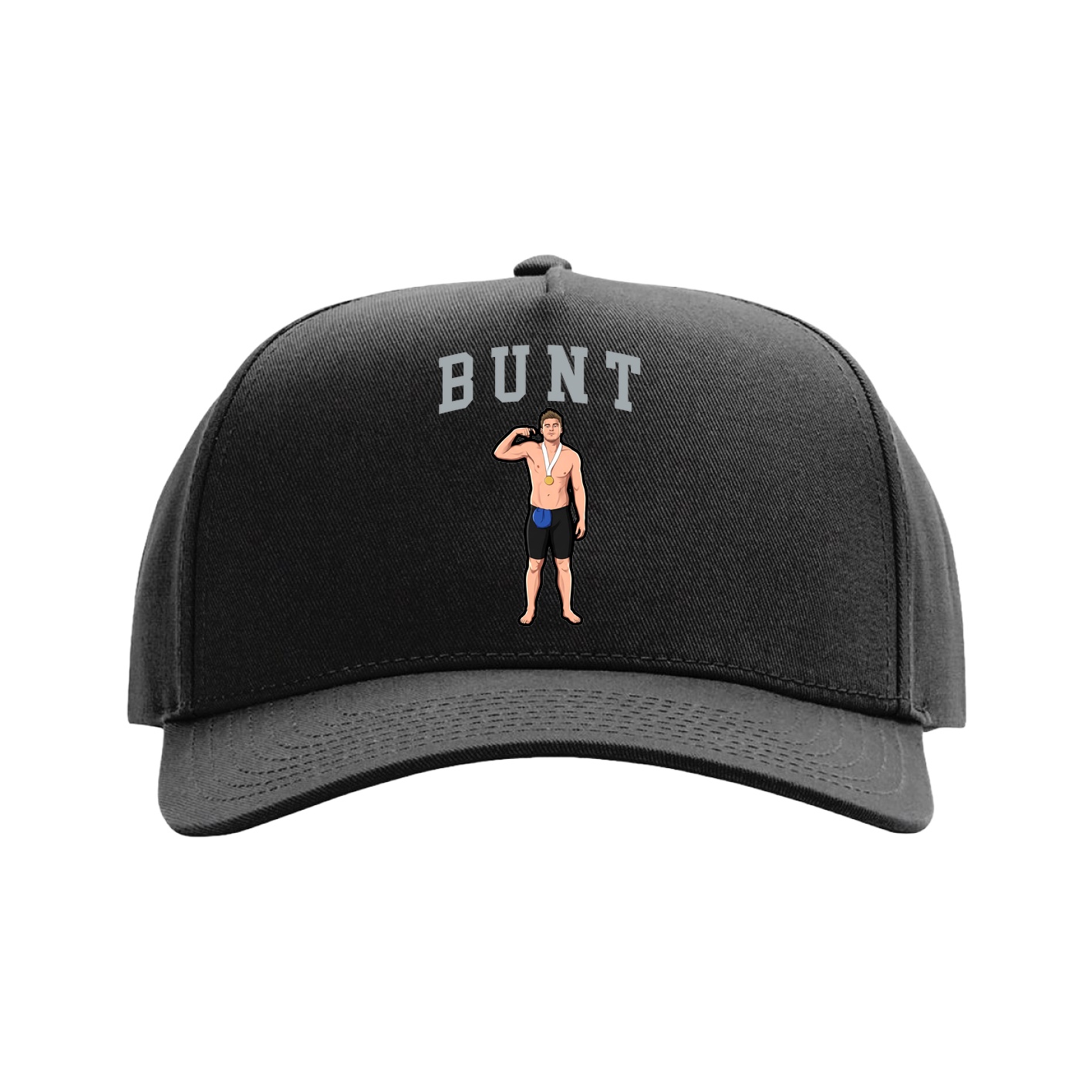 Full Fabric Five-Panel Champ Cap — Shirsey in Black