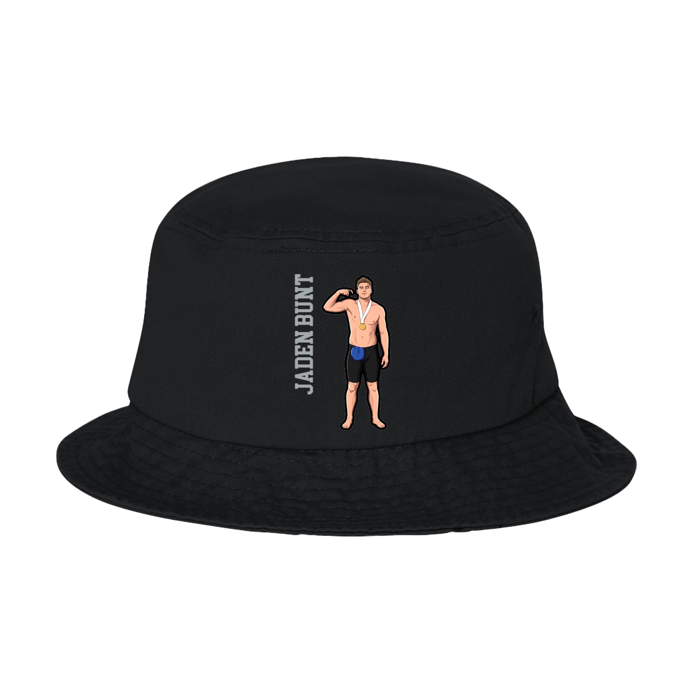 Bucket Cap — Name Vertical in Black