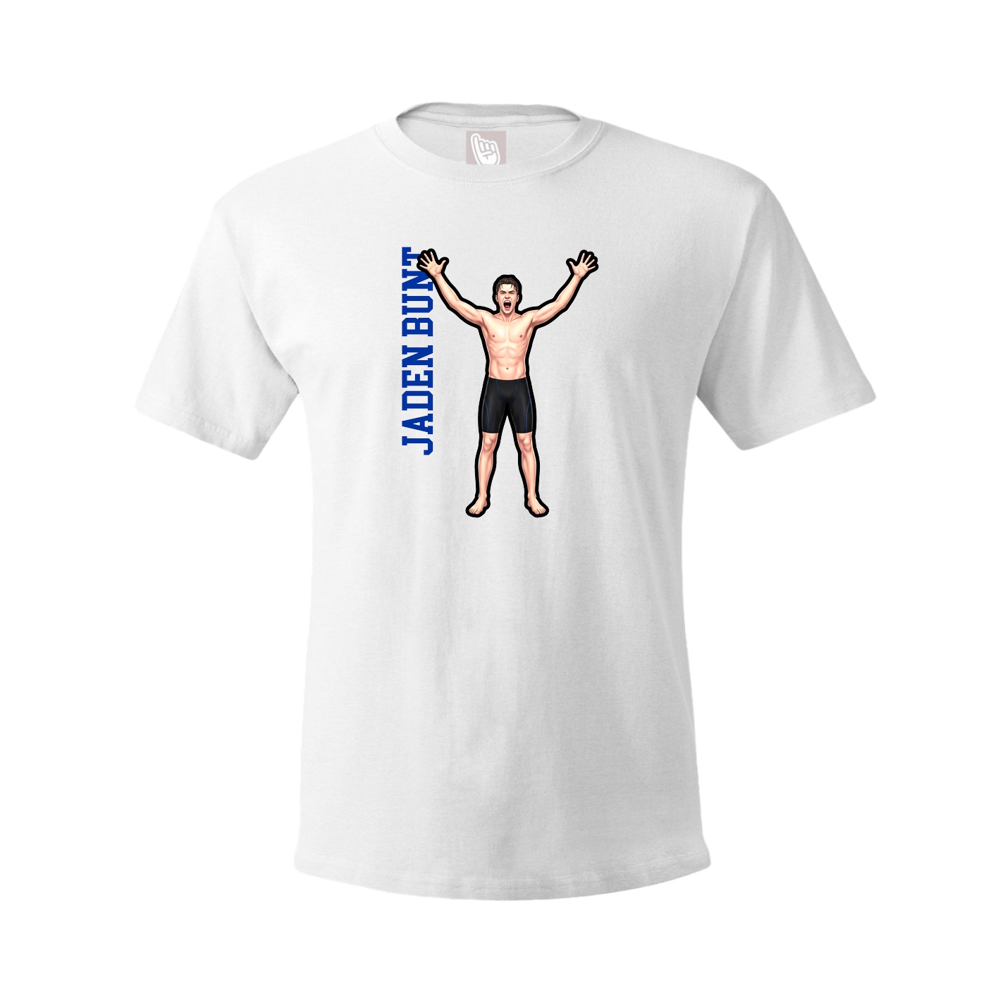 Tee — Name Vertical in White