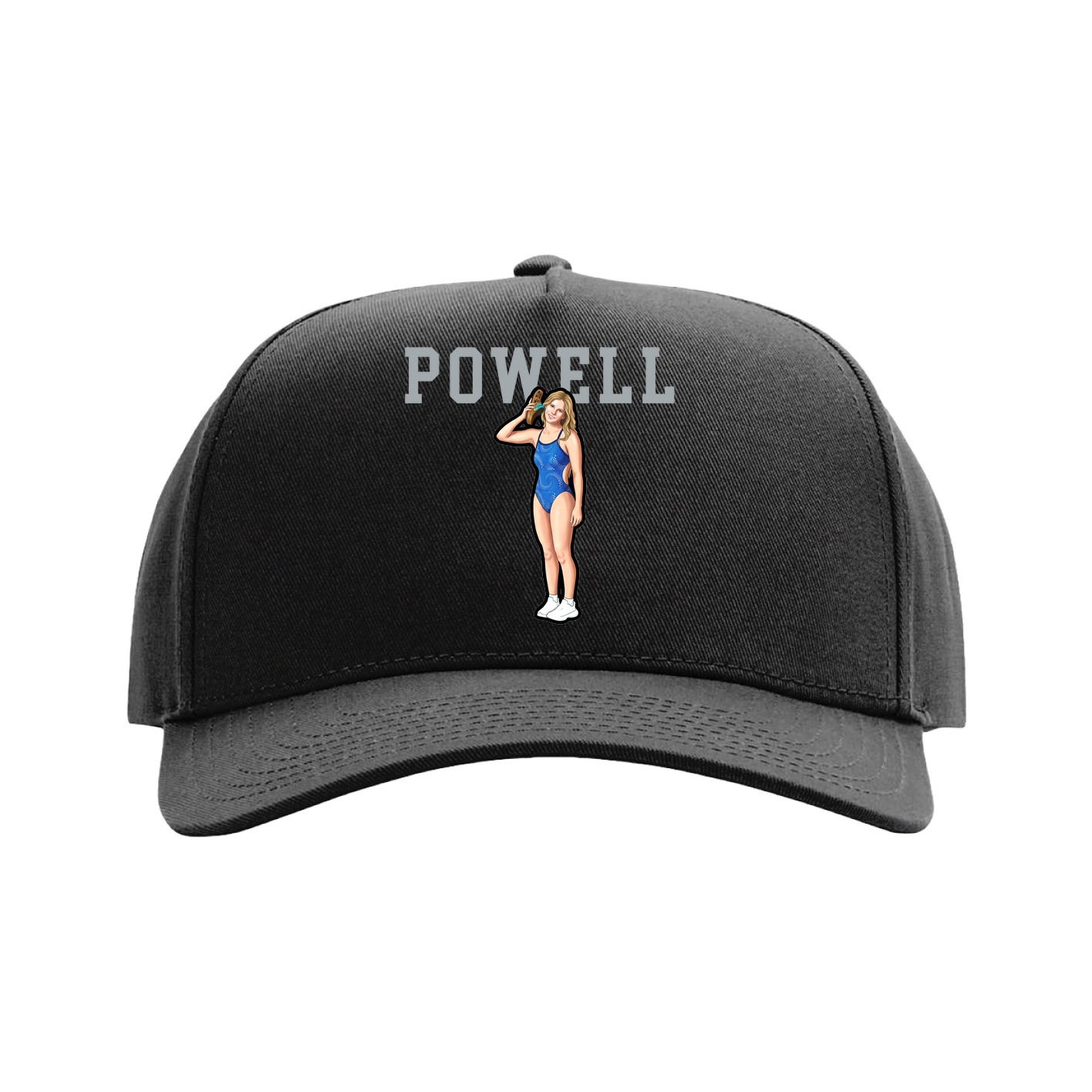 Full Fabric Five-Panel Champ Cap — Shirsey in Black
