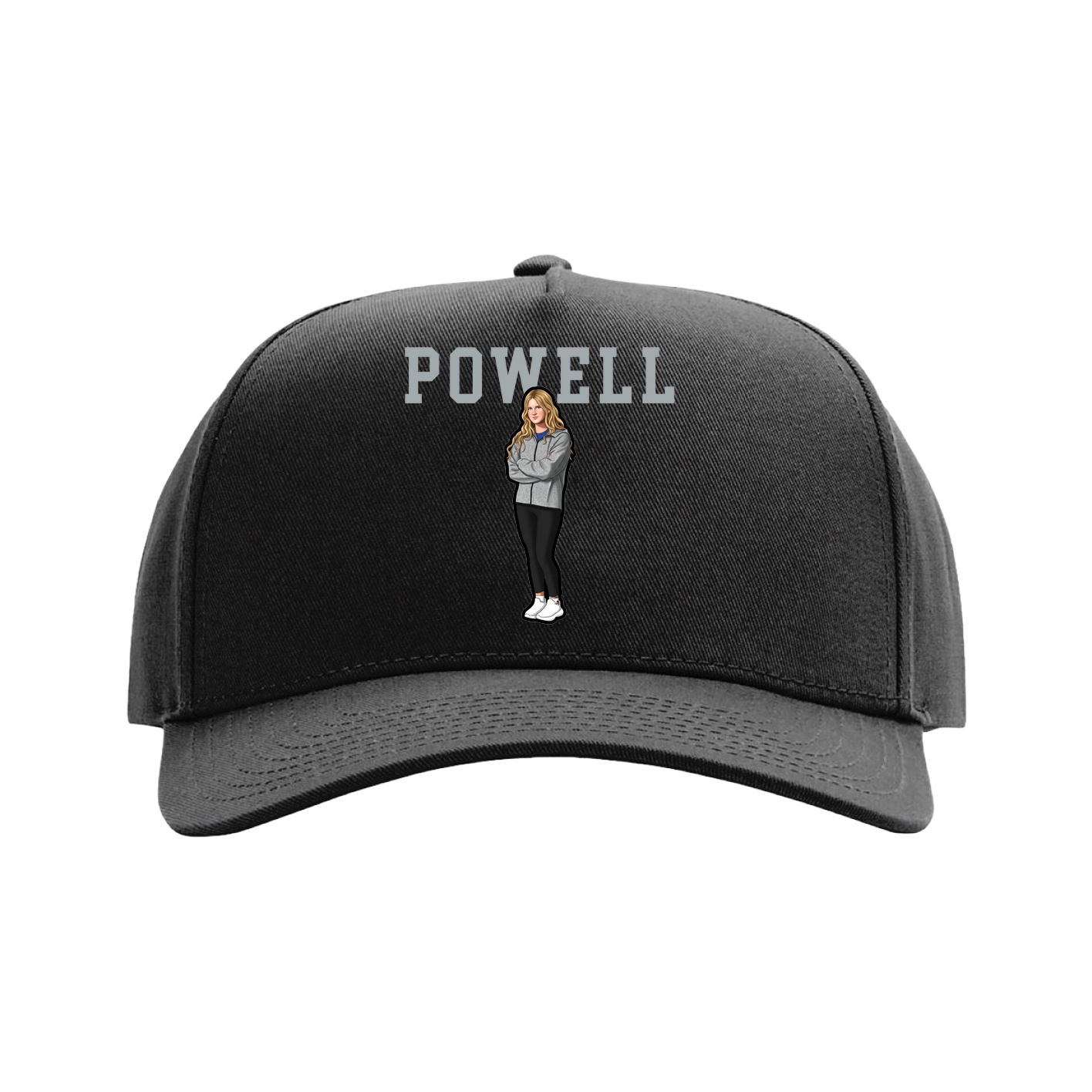 Full Fabric Five-Panel Champ Cap — Shirsey in Black