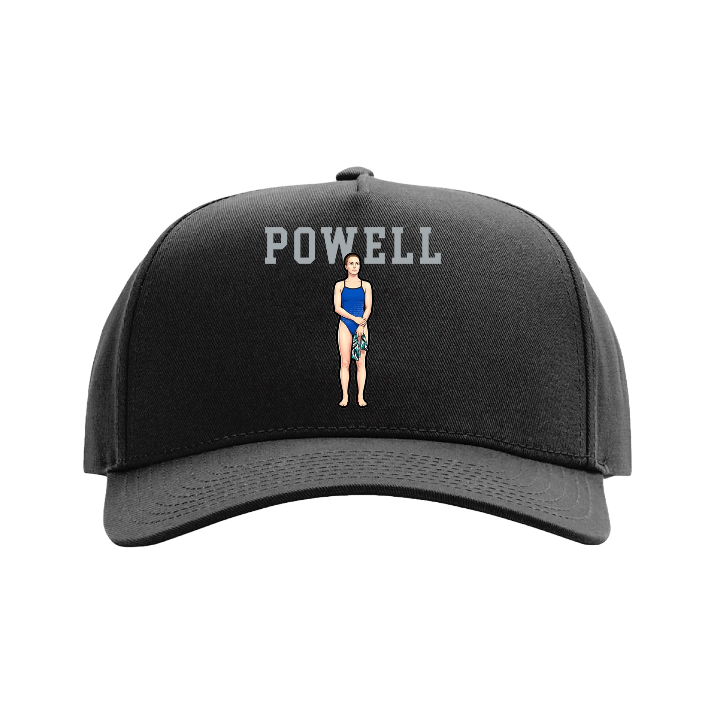 Full Fabric Five-Panel Champ Cap — Shirsey in Black