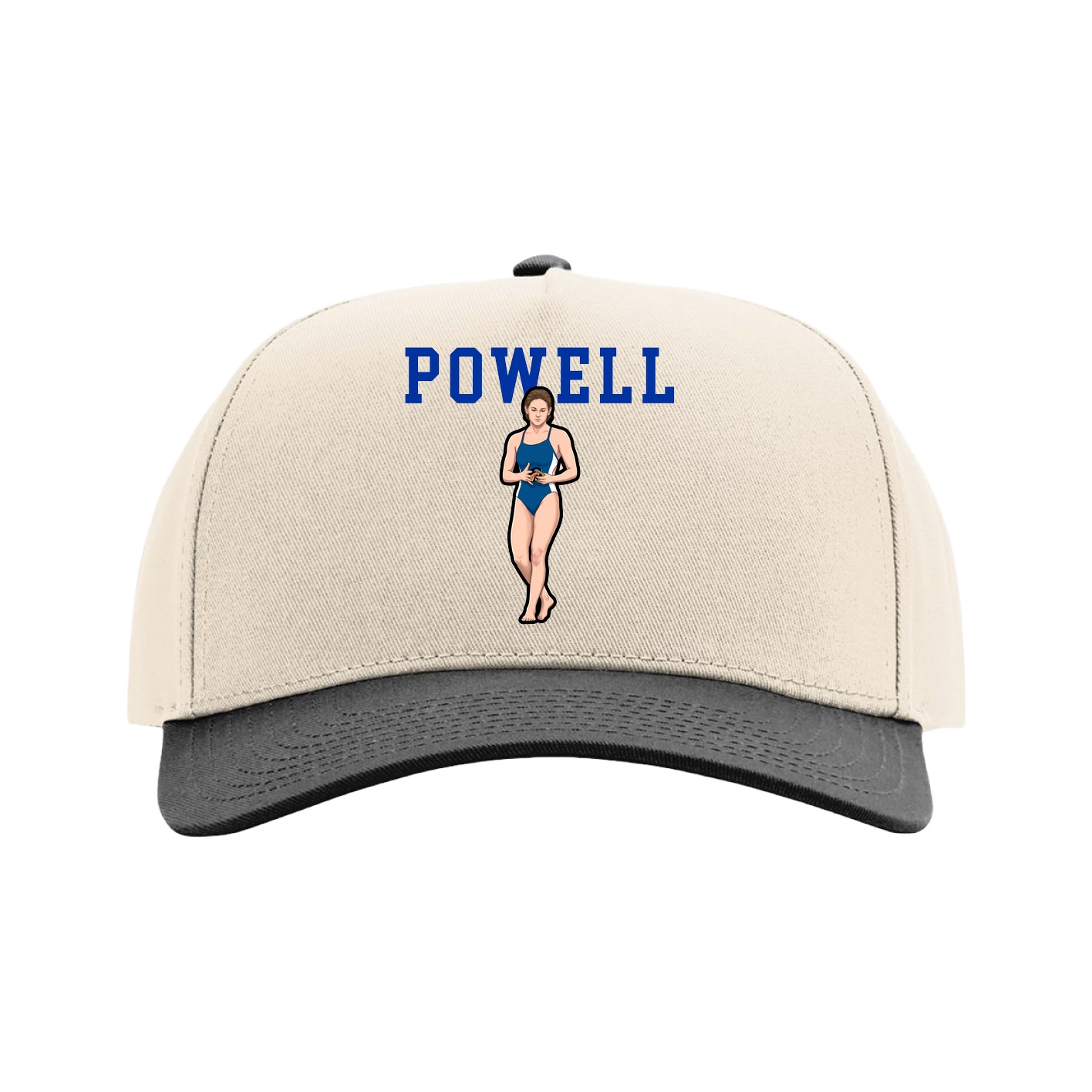 Full Fabric Five-Panel Champ Cap — Shirsey in Cream/Black