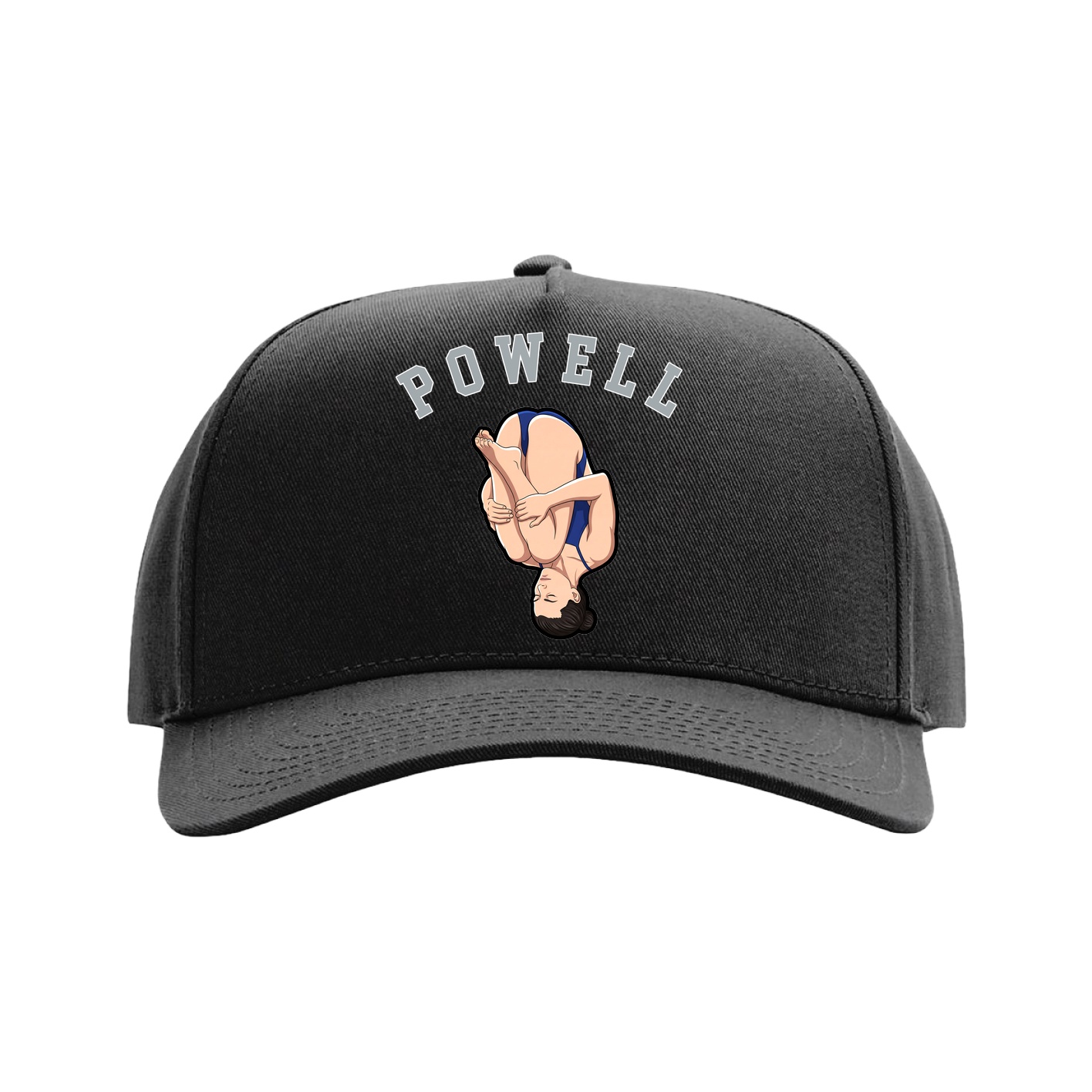 Full Fabric Five-Panel Champ Cap — Shirsey Arch in Black