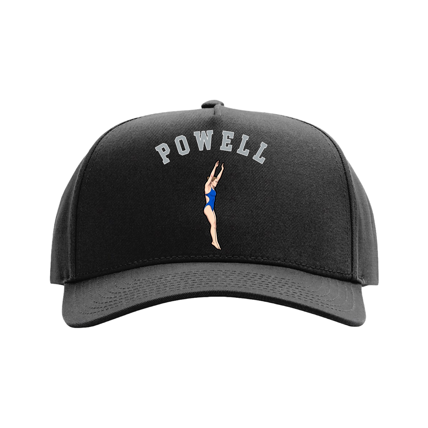 Full Fabric Five-Panel Champ Cap — Shirsey Arch in Black