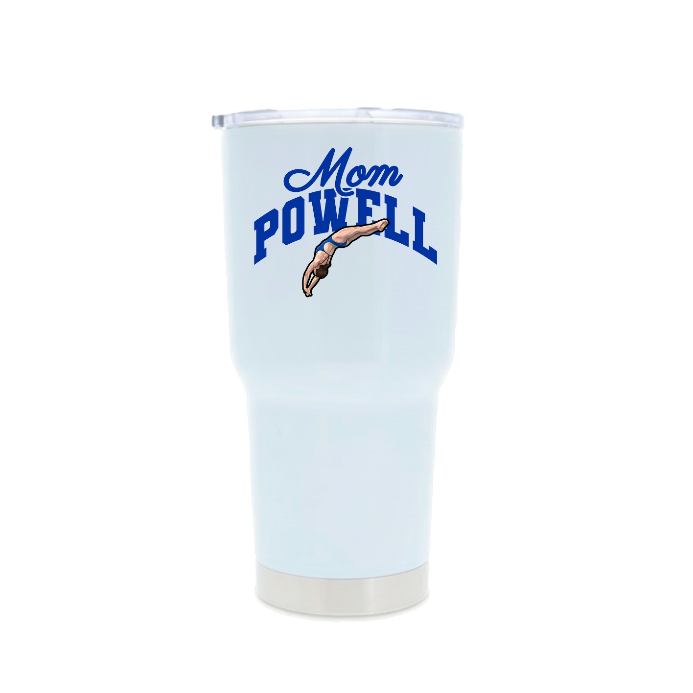 30oz Stainless Steel Tumbler — Mothers Day Arch in White