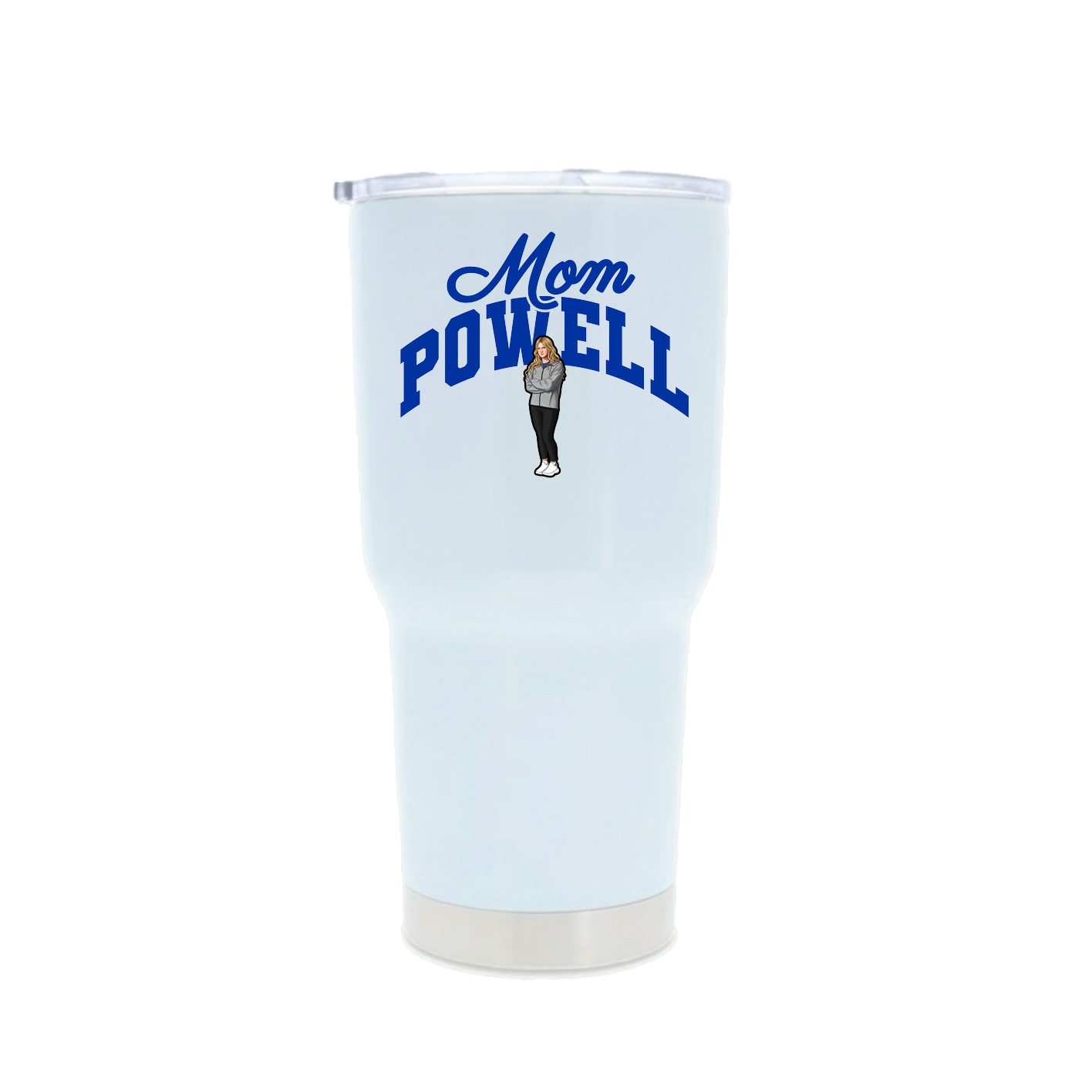 30oz Stainless Steel Tumbler — Mothers Day Arch in White