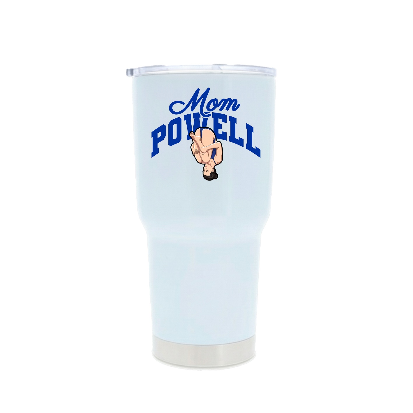 30oz Stainless Steel Tumbler — Mothers Day Arch in White