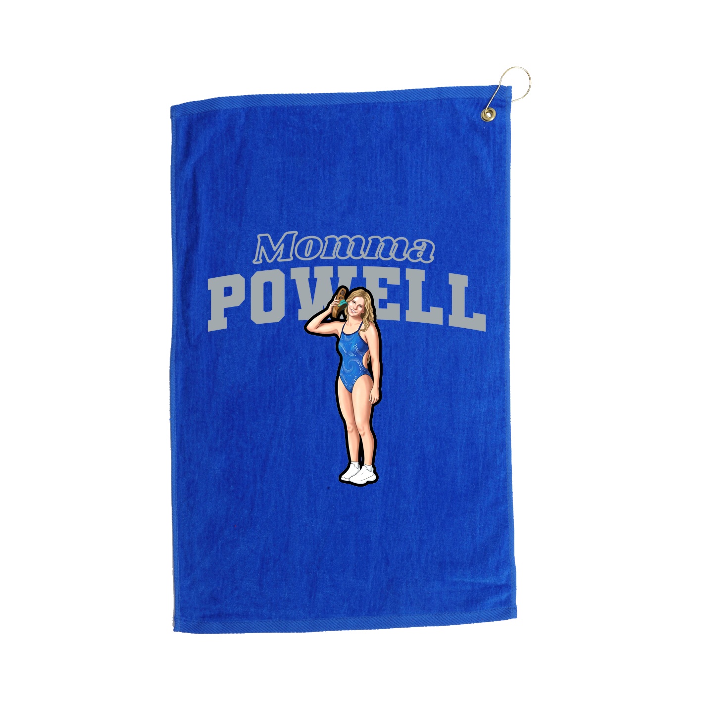 Golf Towel — Mothers Day Block in Royal