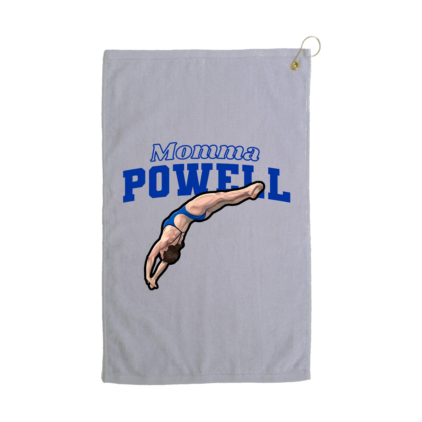 Golf Towel — Mothers Day Block in Grey