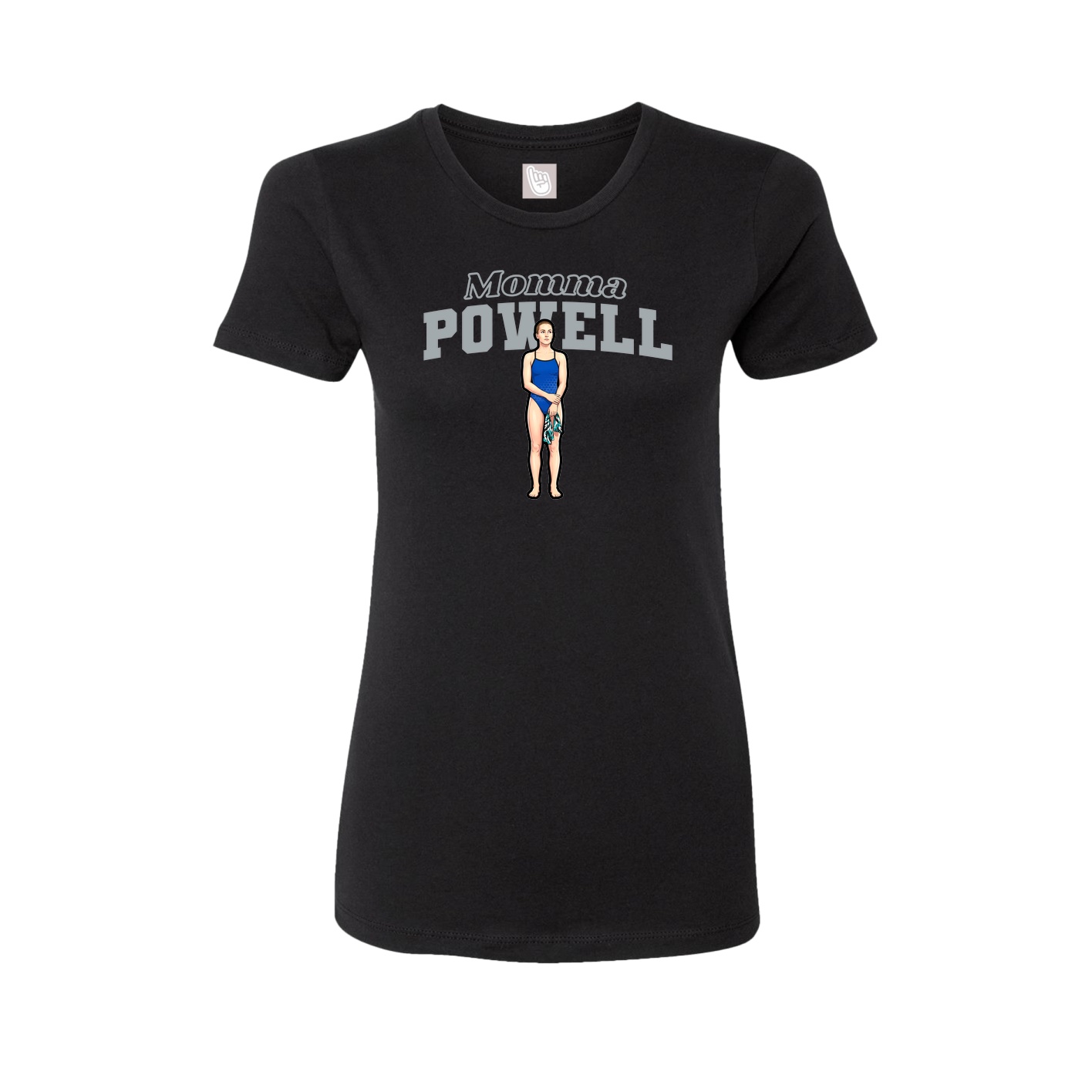 Womens Tee — Mothers Day Block in Black