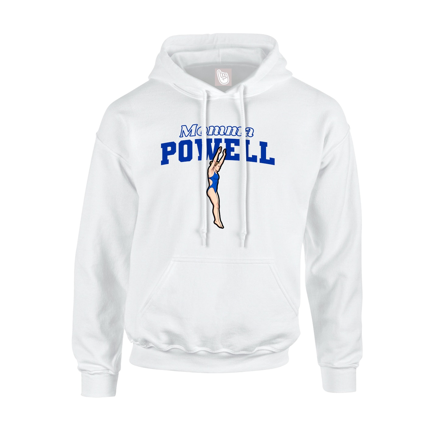 Youth Hoodie — Mothers Day Block in White