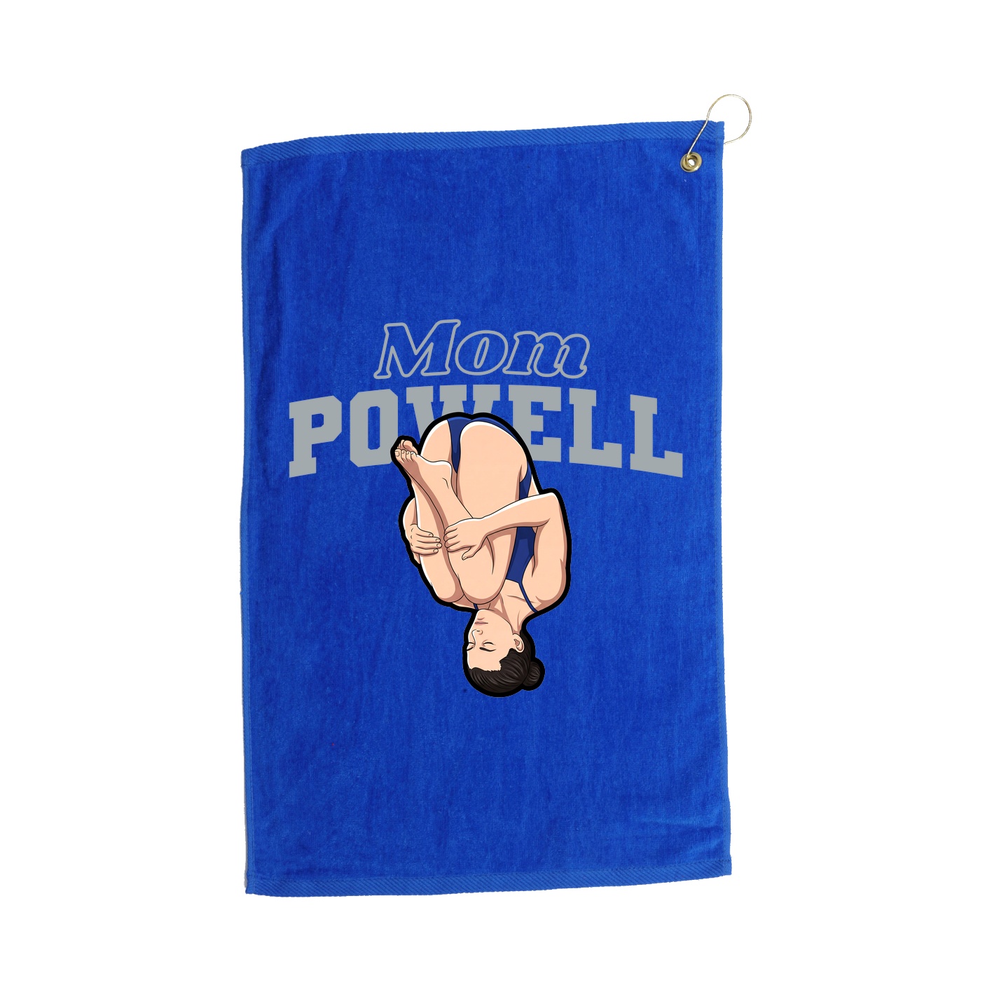 Golf Towel — Mothers Day Block in Royal