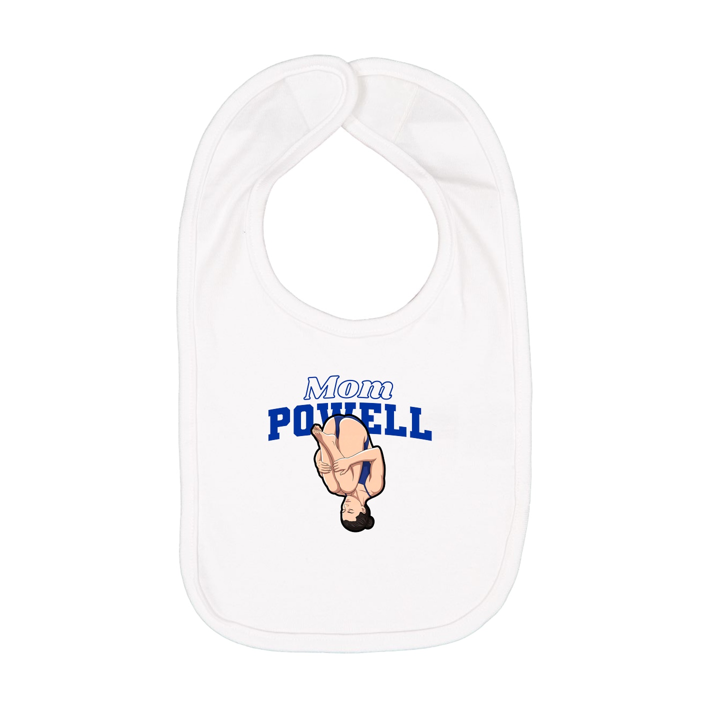 Infant Bib — Mothers Day Block in White