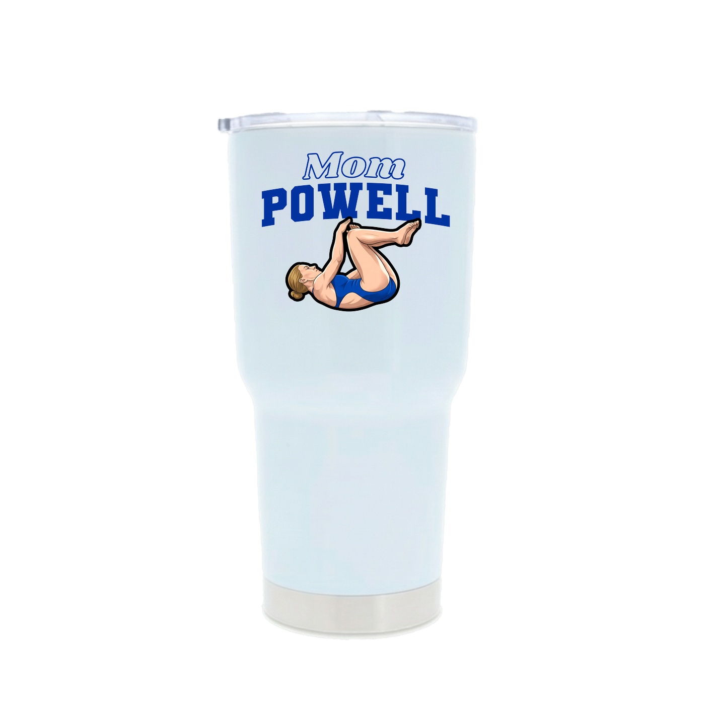 30oz Stainless Steel Tumbler — Mothers Day Block in White