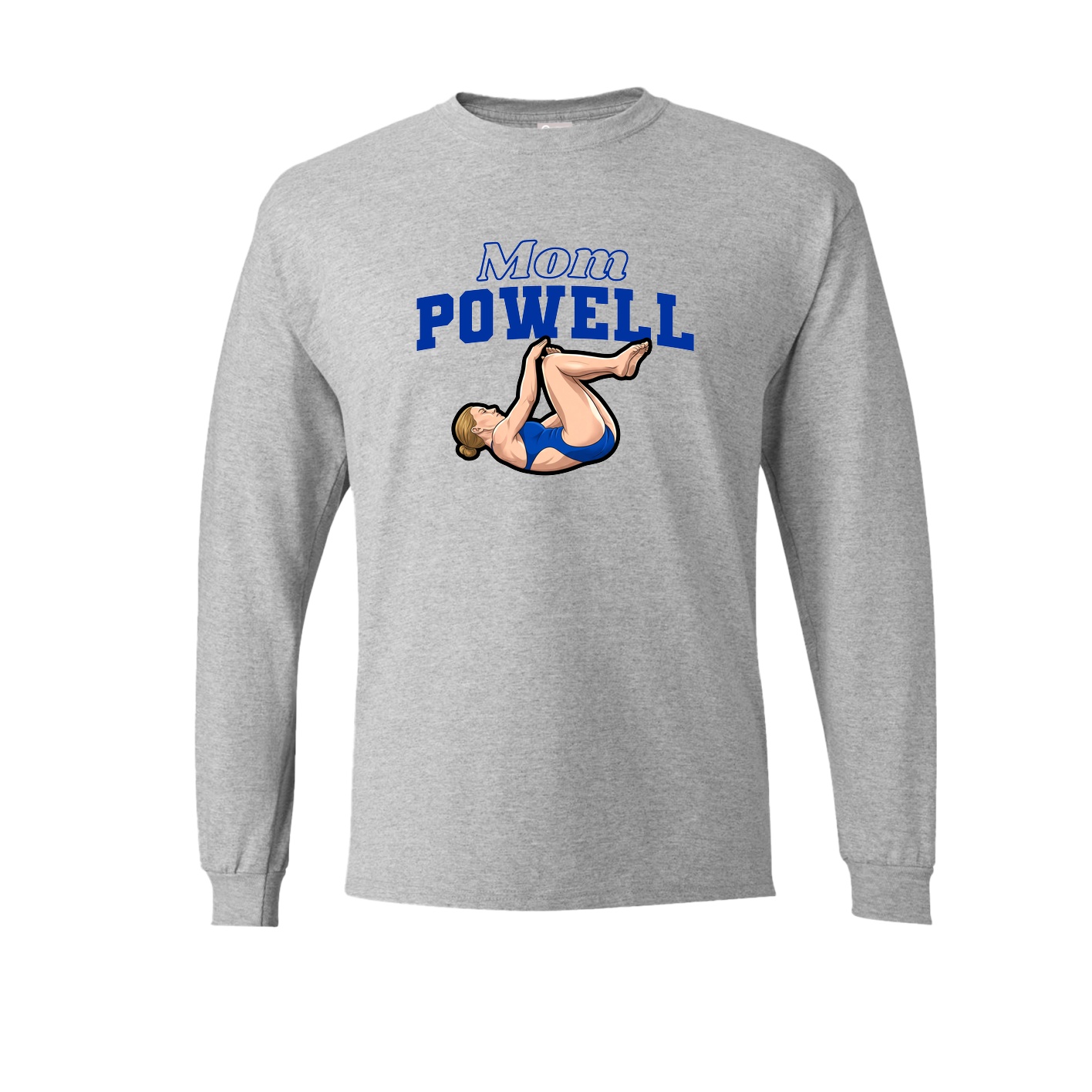 Long Sleeve Tee — Mothers Day Block in Grey