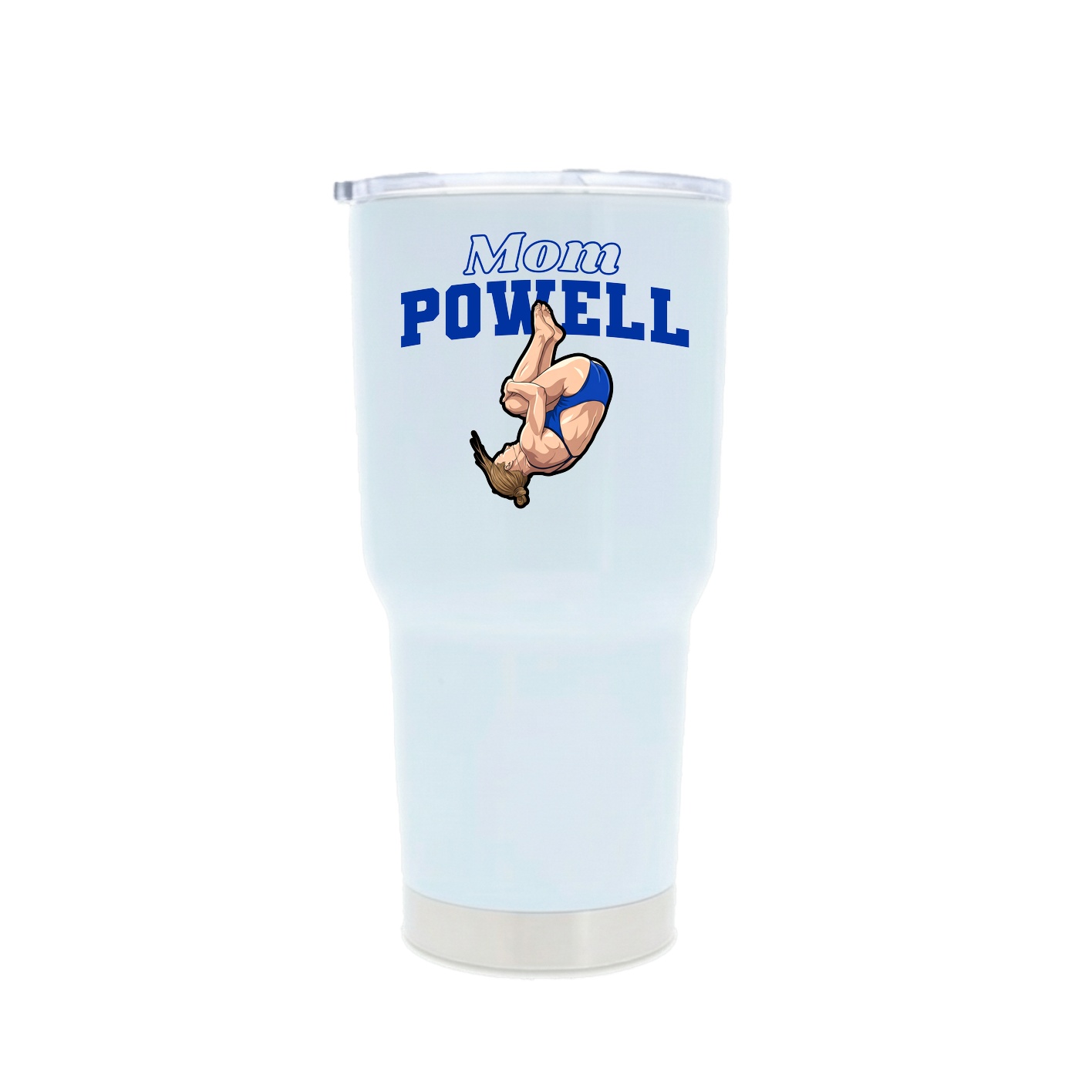 30oz Stainless Steel Tumbler — Mothers Day Block in White