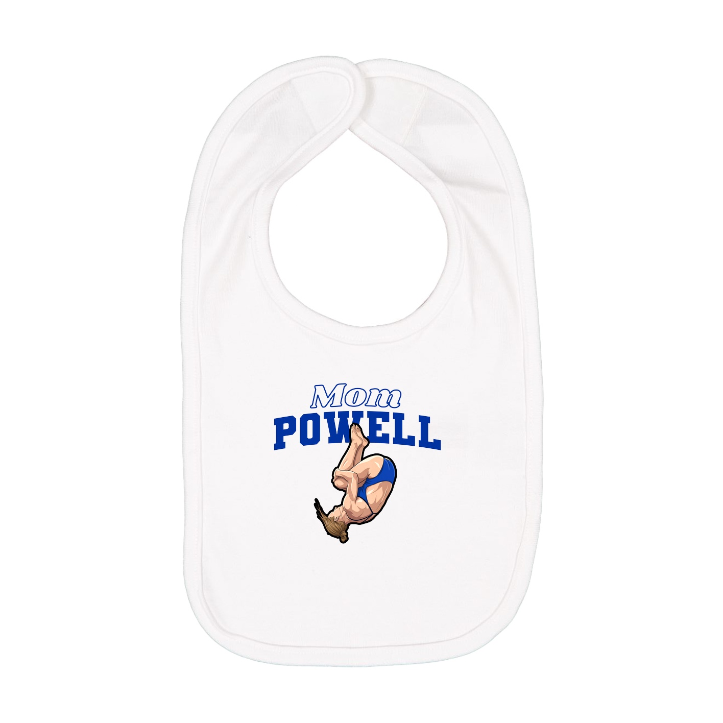 Infant Bib — Mothers Day Block in White