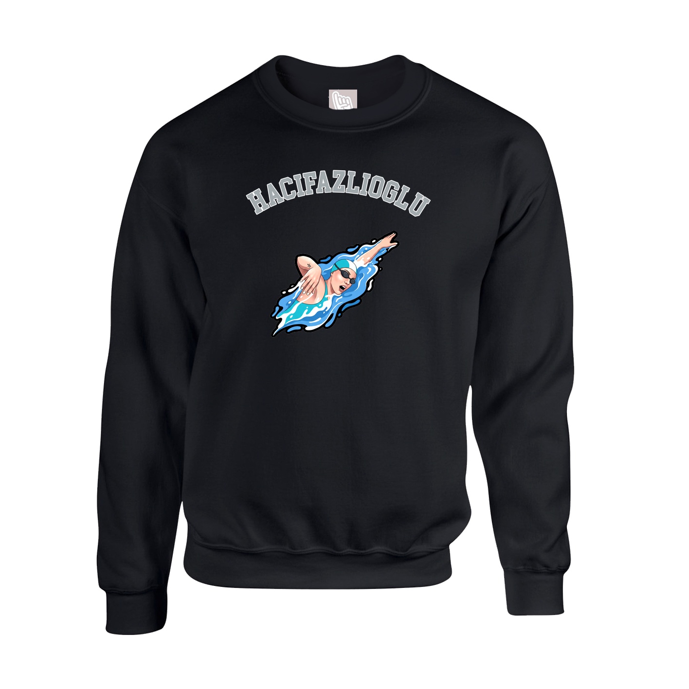 Fleece Crew — Shirsey Arch in Black